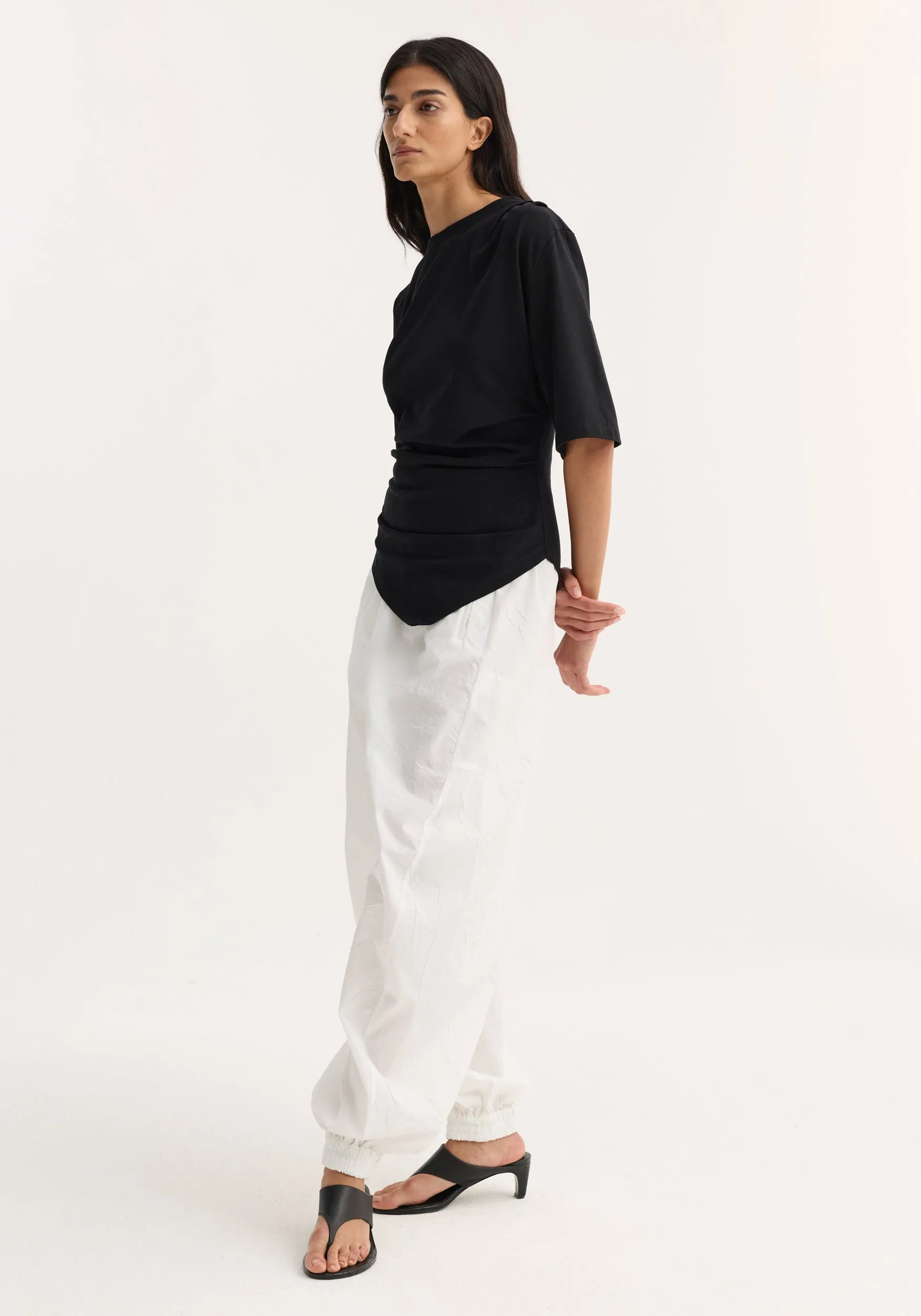 Reinvented twisted t-shirt | black sold by Rohe product image thumbnail 2