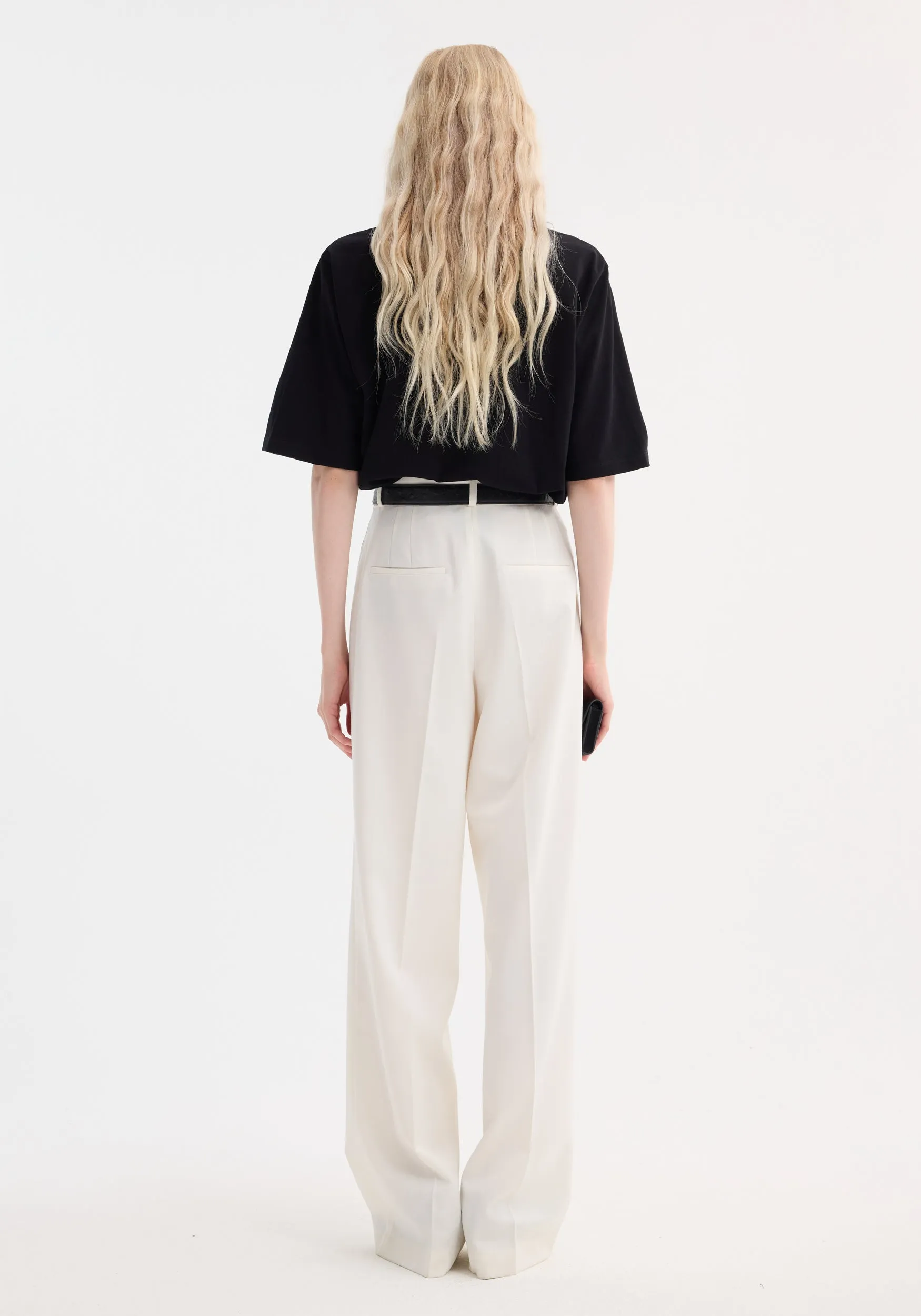 Mid-waist tailored trousers | off white sold by Rohe product image thumbnail 5
