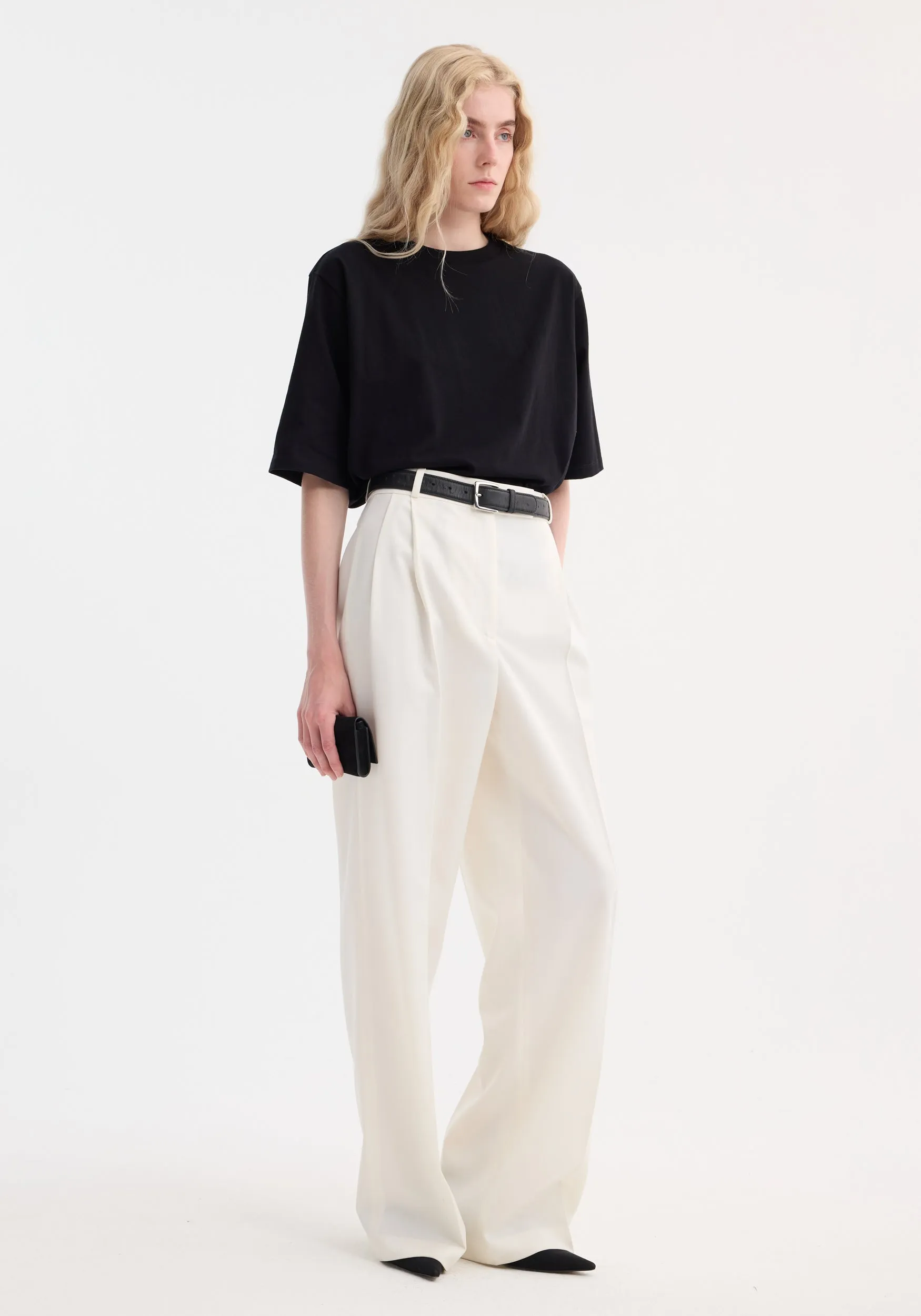 Mid-waist tailored trousers | off white sold by Rohe product image thumbnail 2
