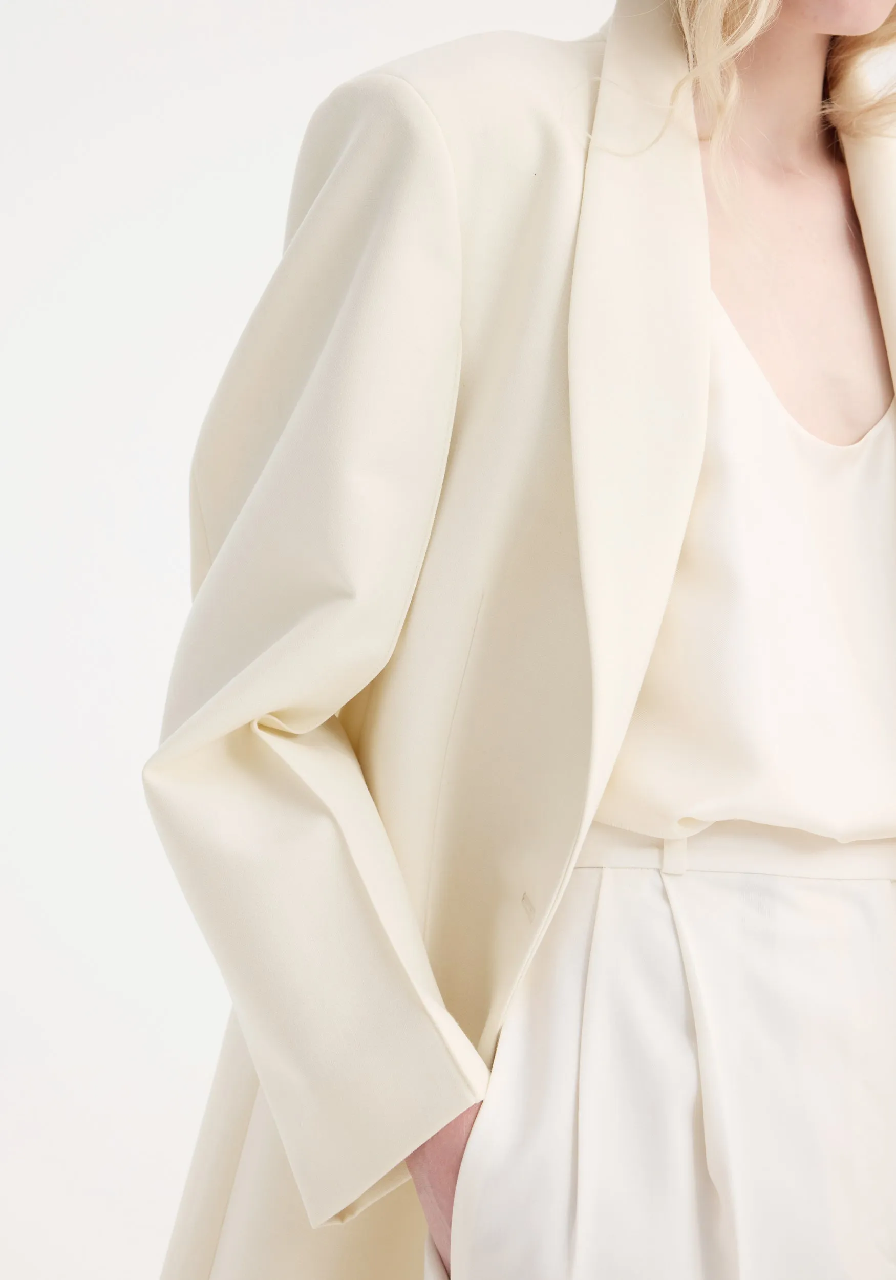 Signature opera coat | ivory sold by Rohe product image thumbnail 3