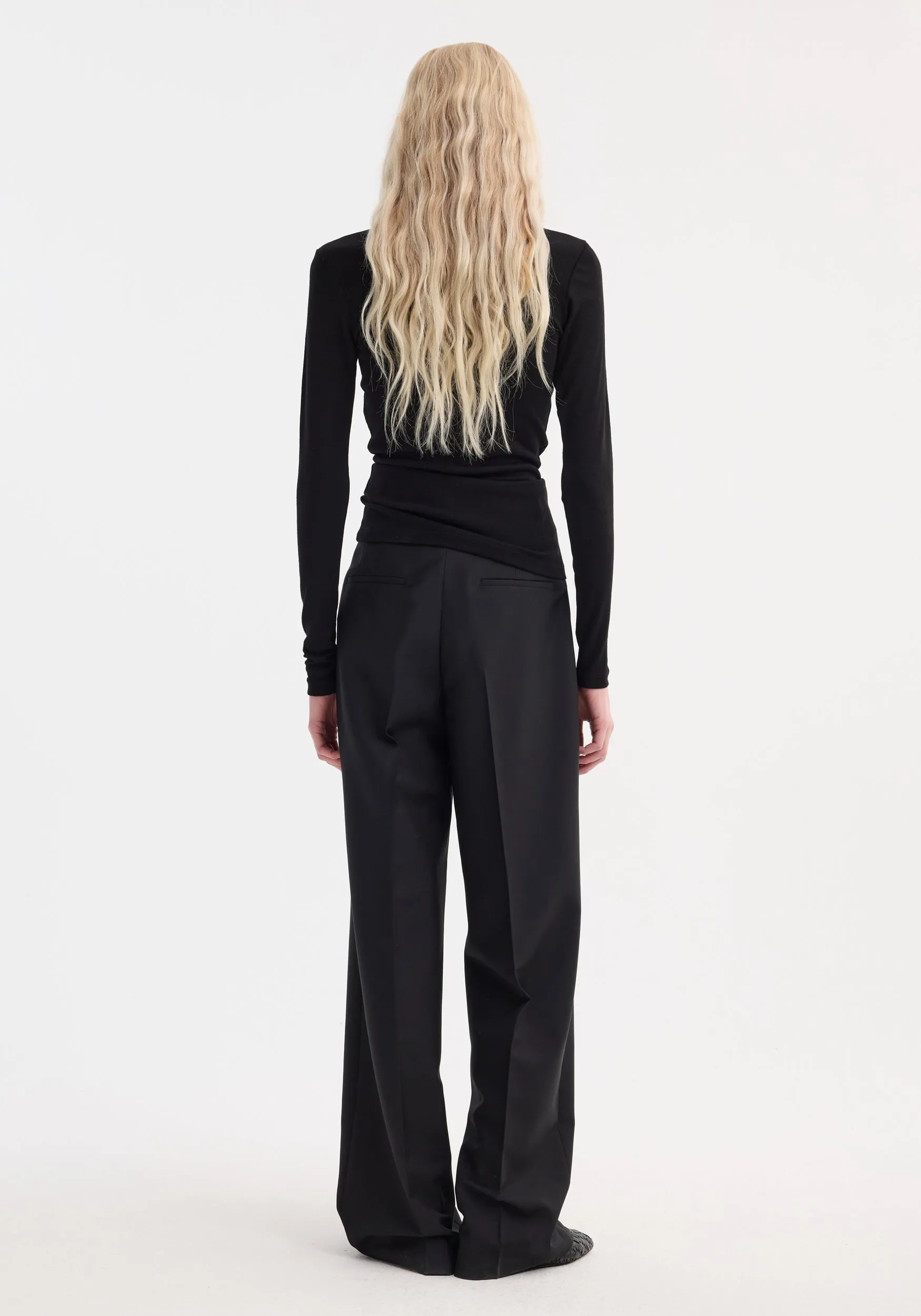 Fine merino long sleeve | black sold by Rohe product image thumbnail 5