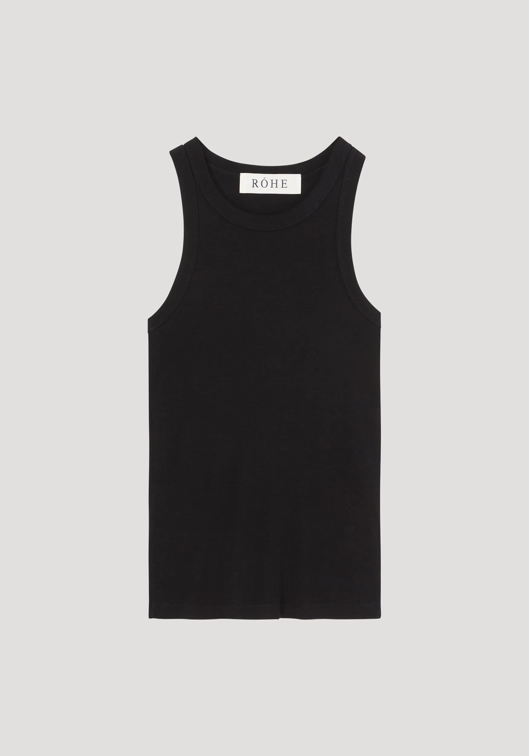 Racerback merino jersey top | black sold by Rohe product image thumbnail 5