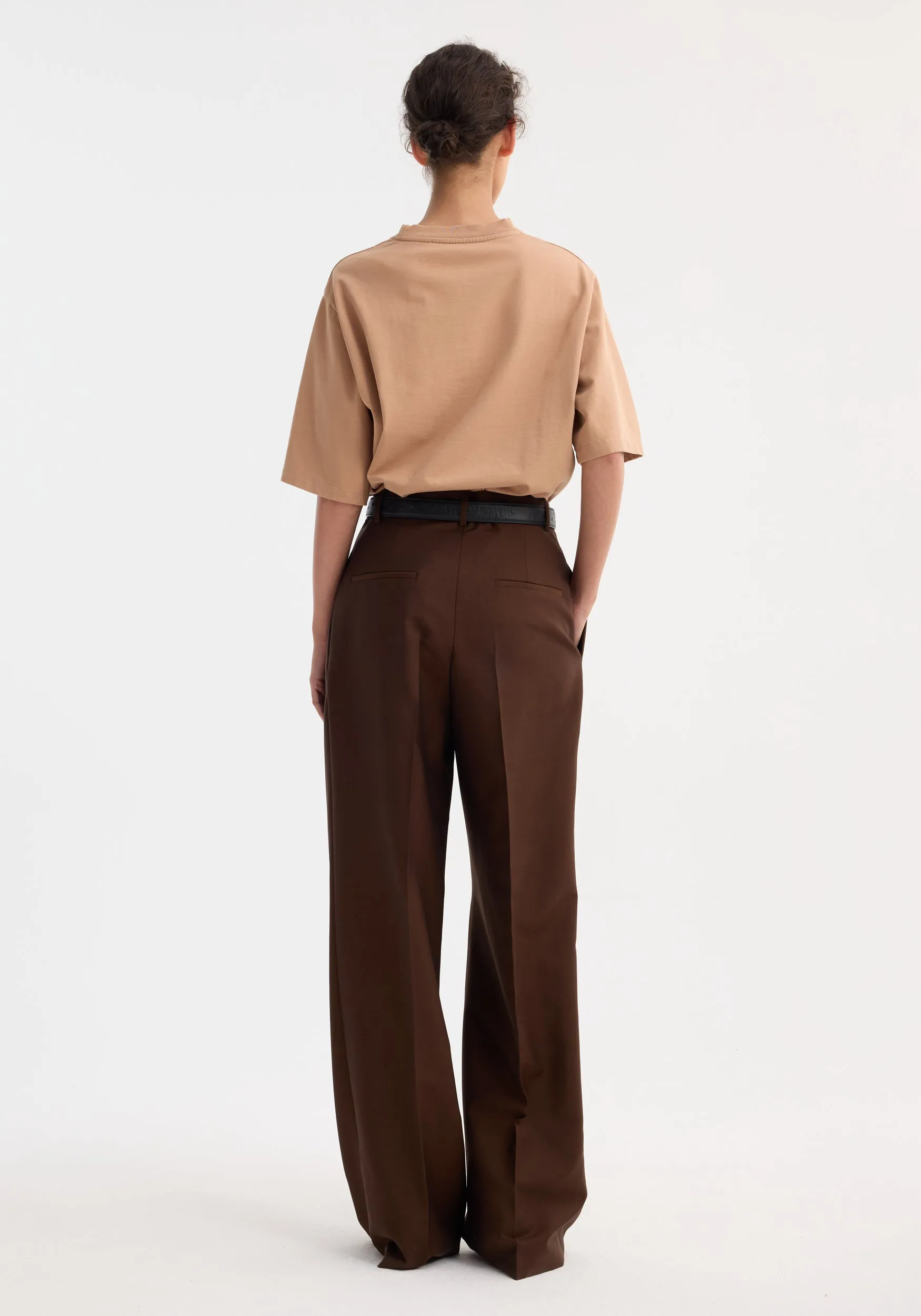 Mid-waist tailored trousers | mahogany sold by Rohe product image thumbnail 4