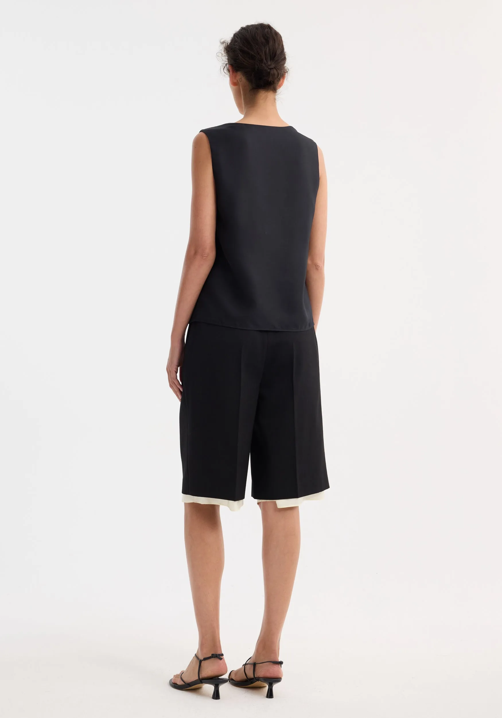 Contrast extended lining shorts | black sold by Rohe product image thumbnail 4