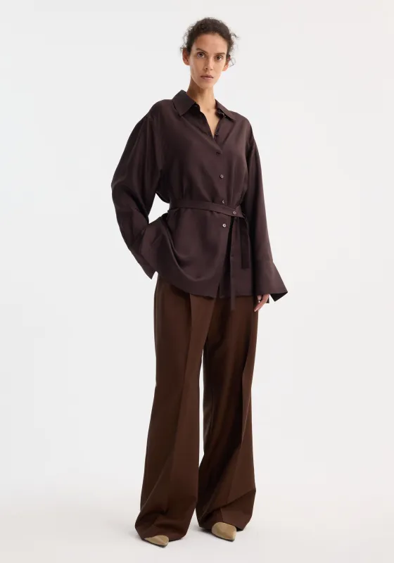 Deconstructed silk shirt | mahogany made by Rohe