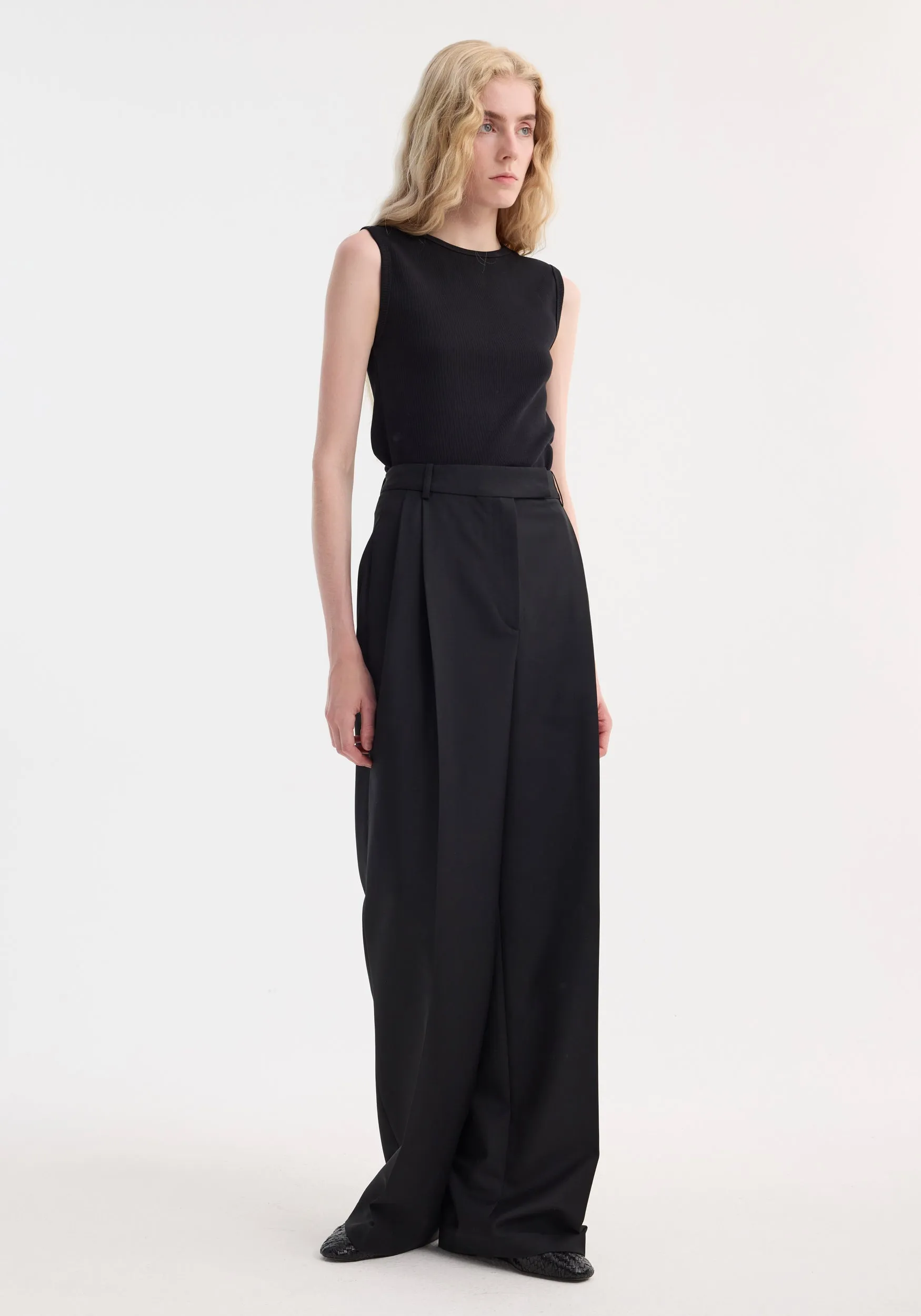 Dense rib tank top | black sold by Rohe product image thumbnail 2