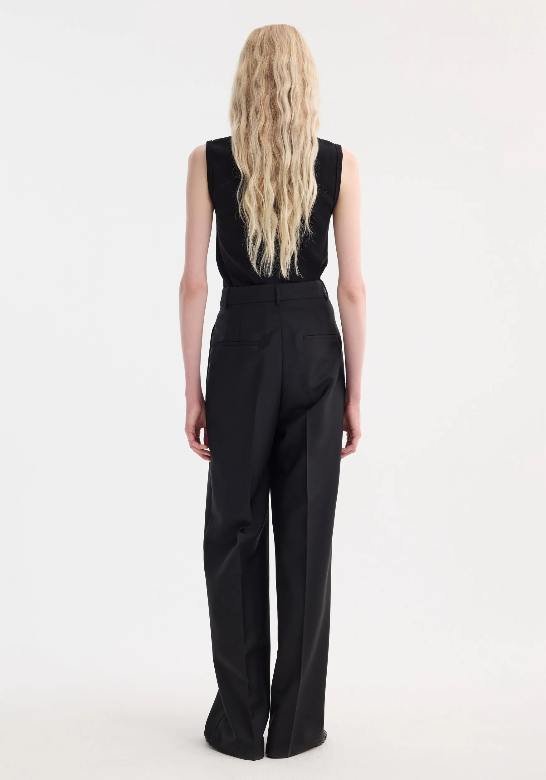 Dense rib tank top | black sold by Rohe product image thumbnail 3