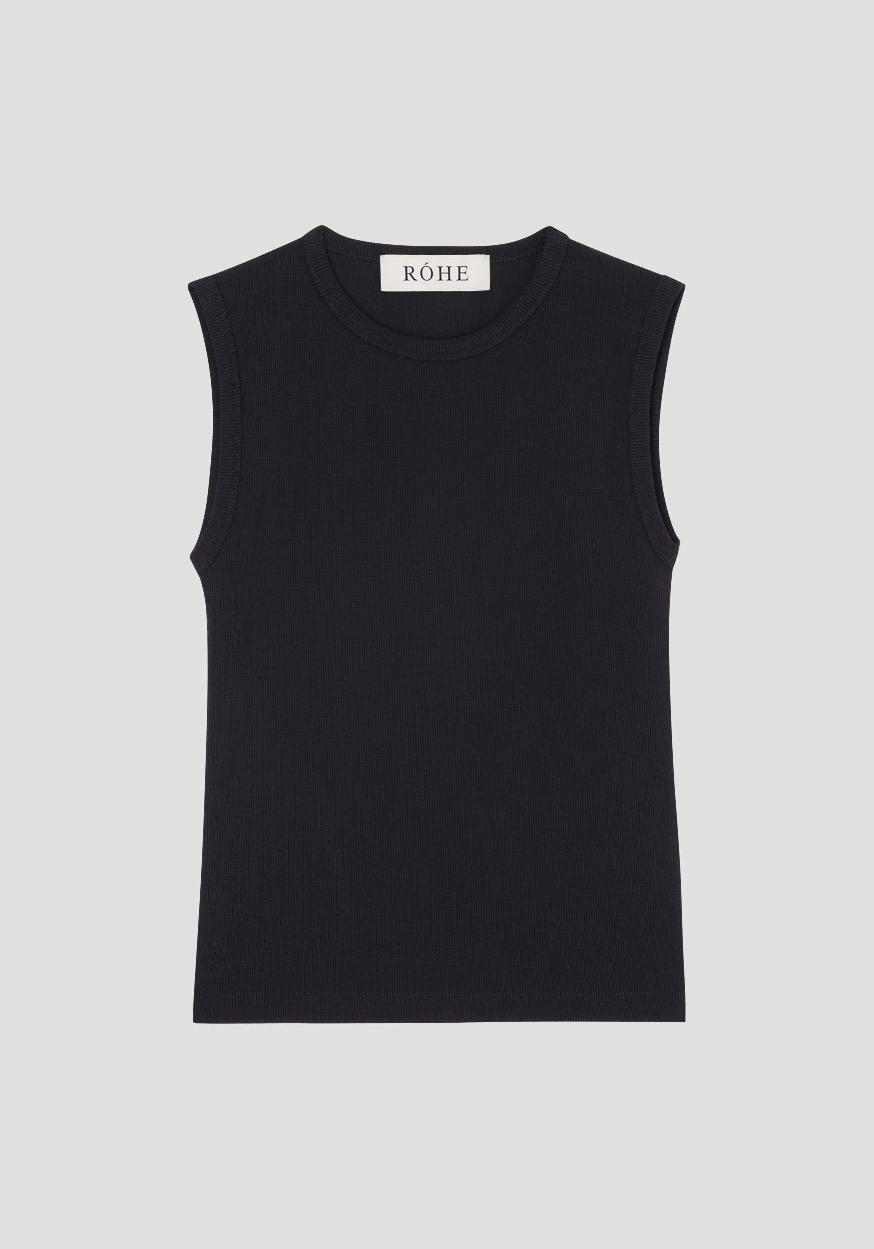 Dense rib tank top | black sold by Rohe product image thumbnail 5
