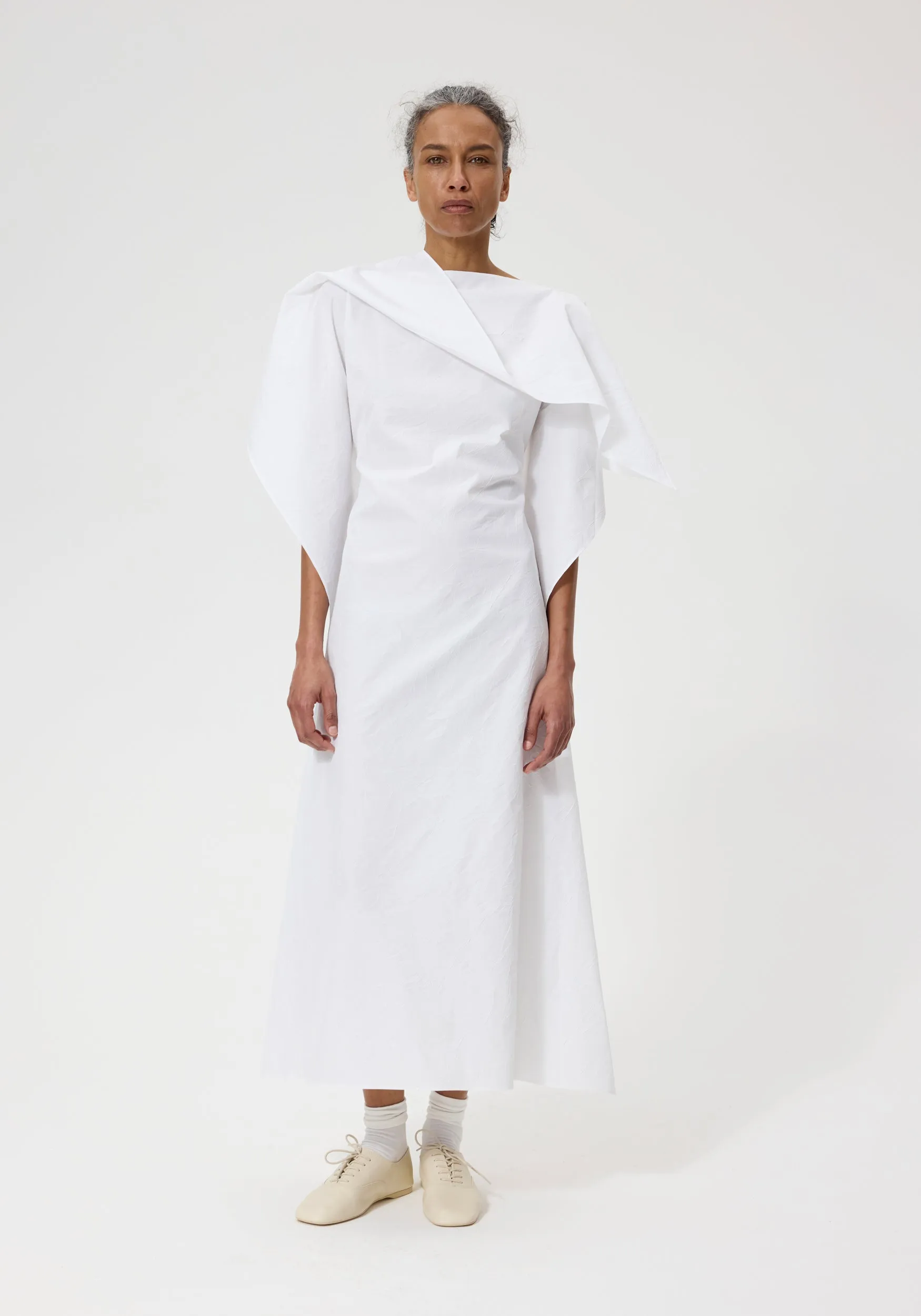 Oranda no Kazaguruma dress | optic white sold by Rohe product image thumbnail 2