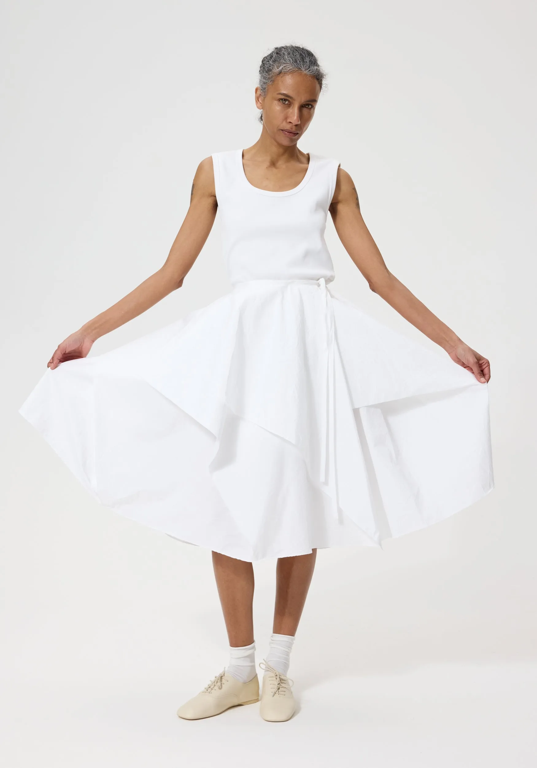 Kiku skirt | optic white sold by Rohe product image thumbnail 5