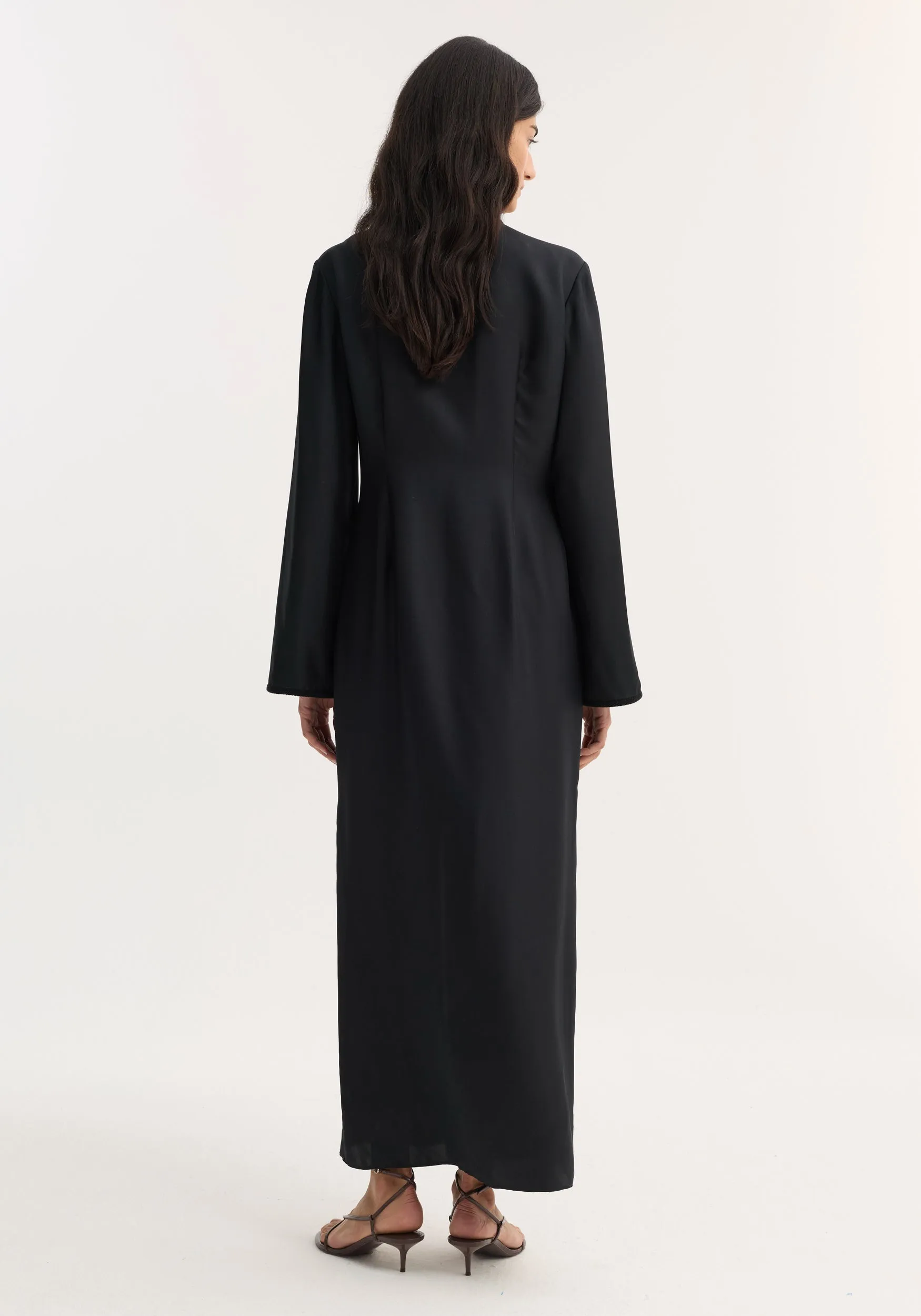 Pankou closure silk dress | black sold by Rohe product image thumbnail 3