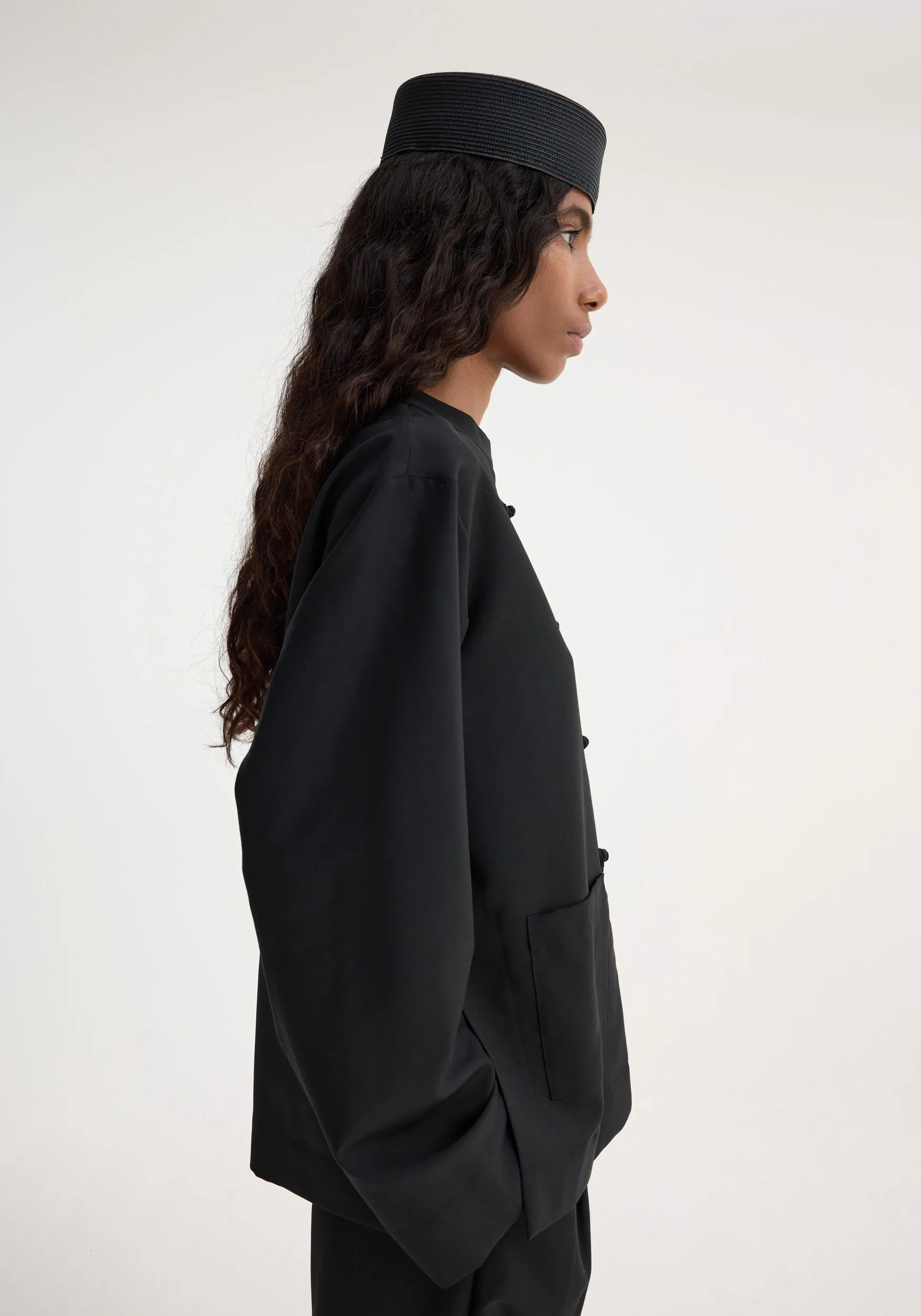 Pankou closure jacket | black sold by Rohe product image thumbnail 5