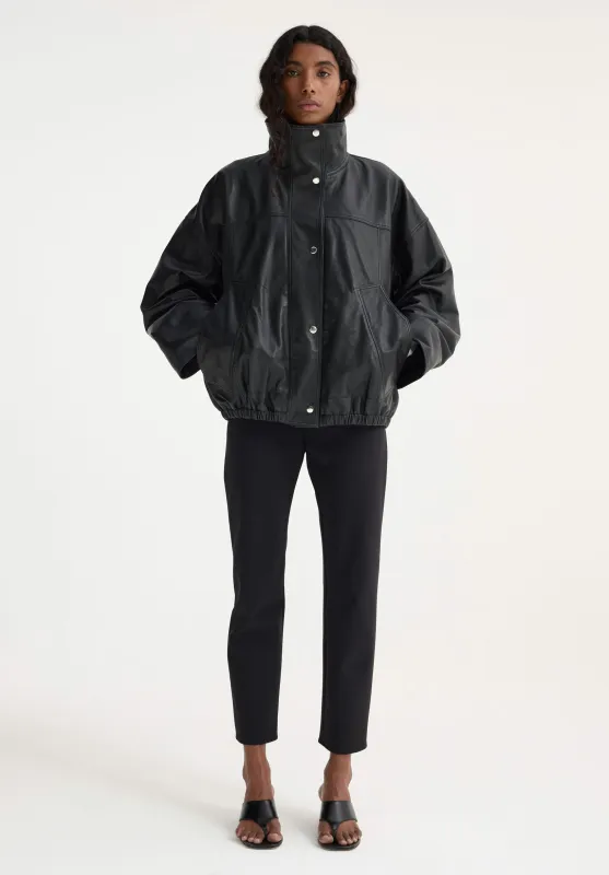 Reinvented leather jacket | black made by Rohe