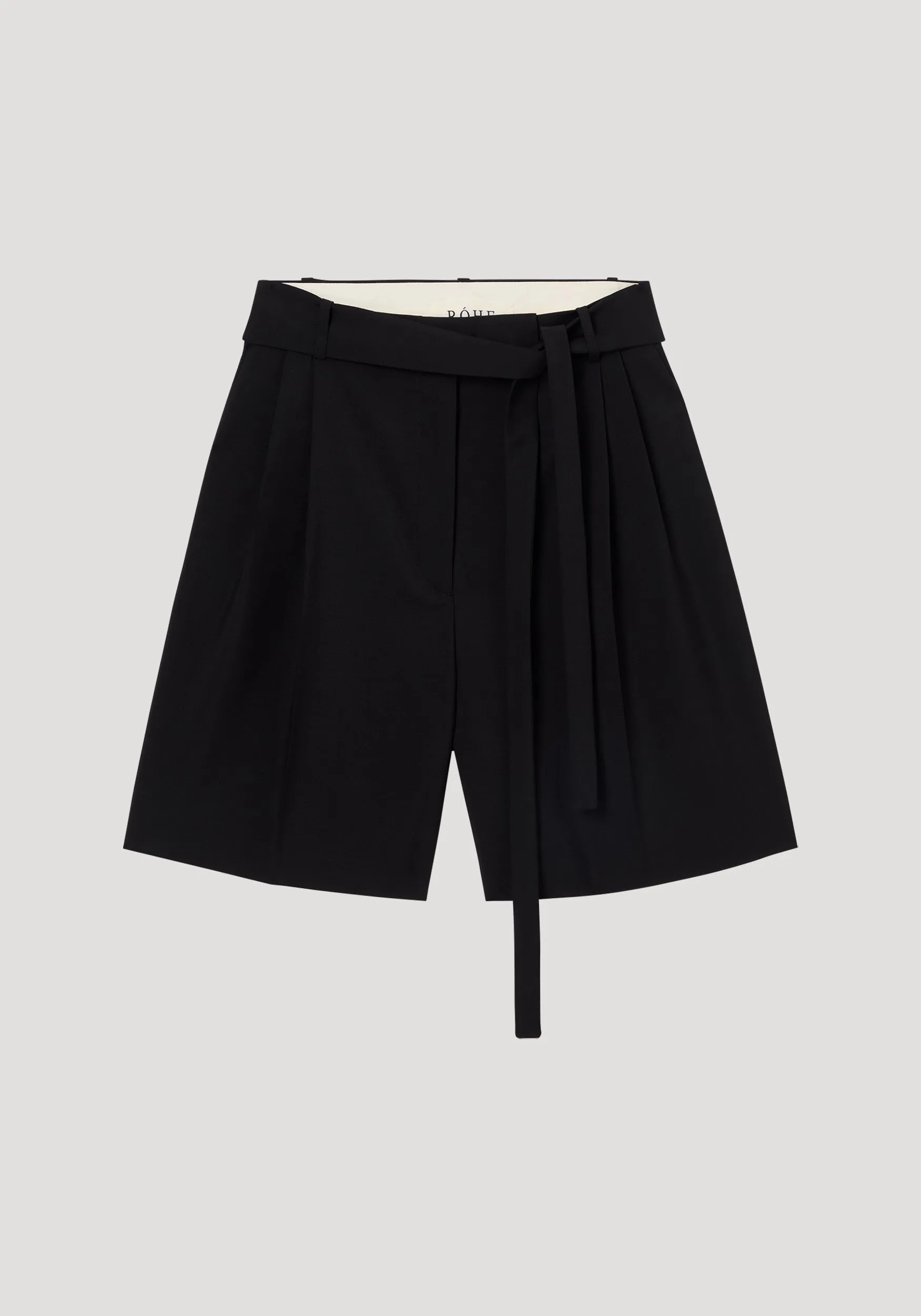Tailored belted shorts | black sold by Rohe product image thumbnail 5