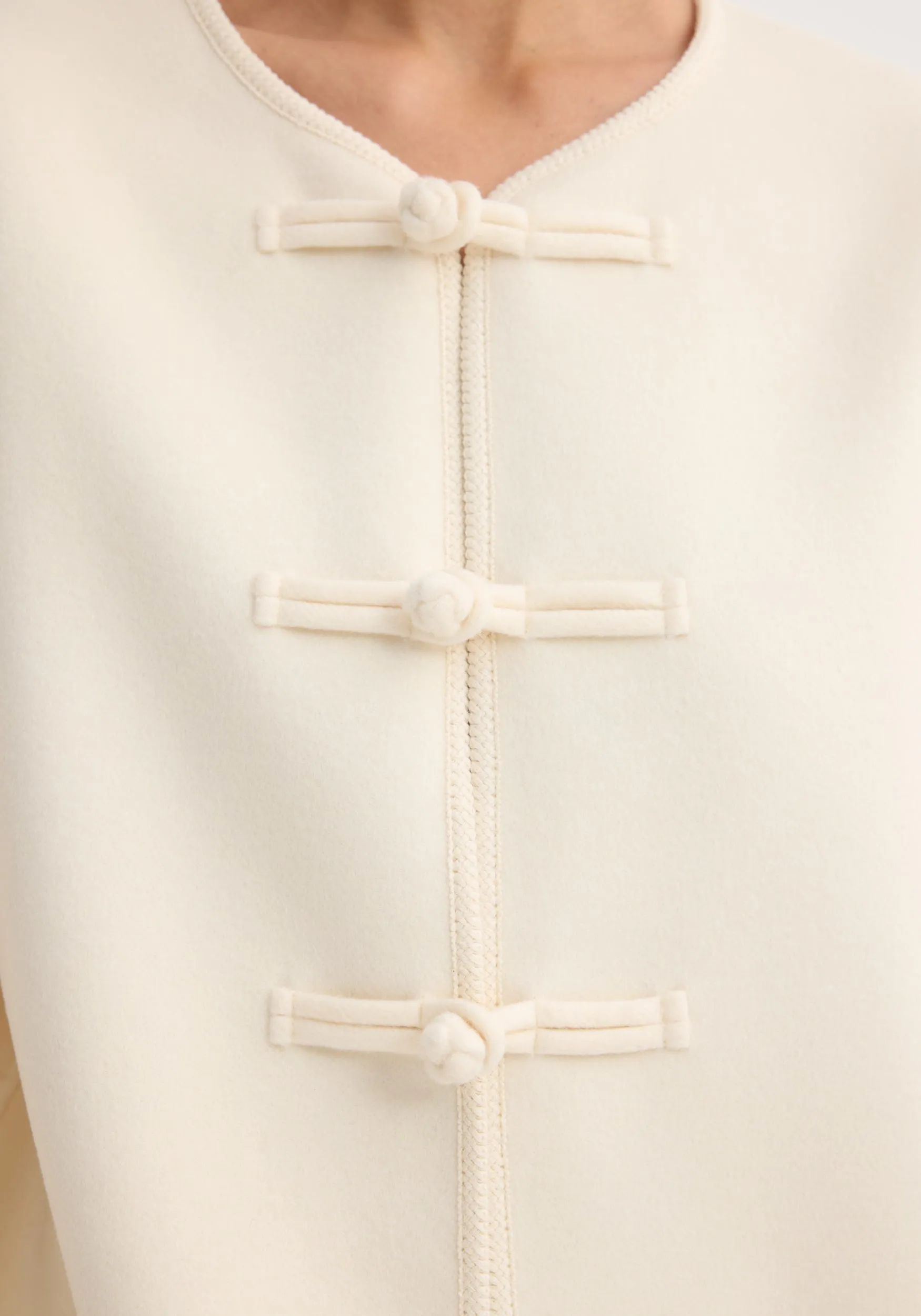 Double-faced wool pankou jacket | off white sold by Rohe product image thumbnail 3