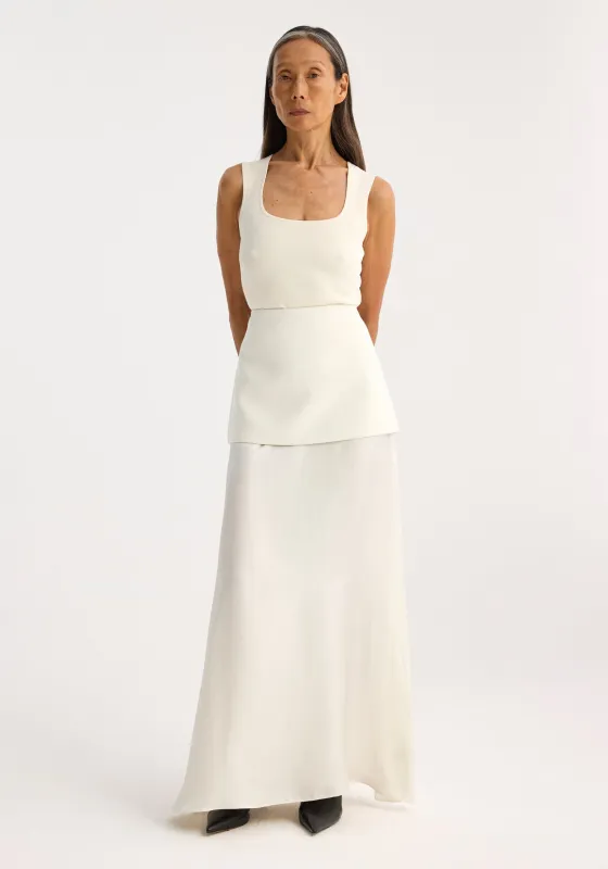 Integrated fluid silk skirt | cream made by Rohe