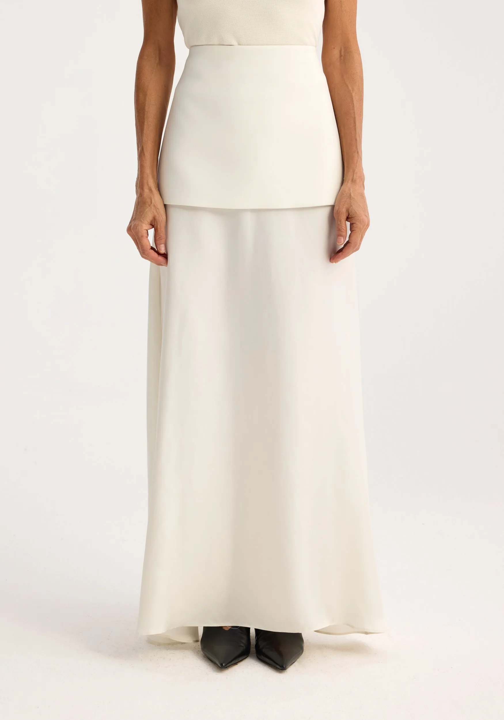 Integrated fluid silk skirt | cream sold by Rohe product image thumbnail 2