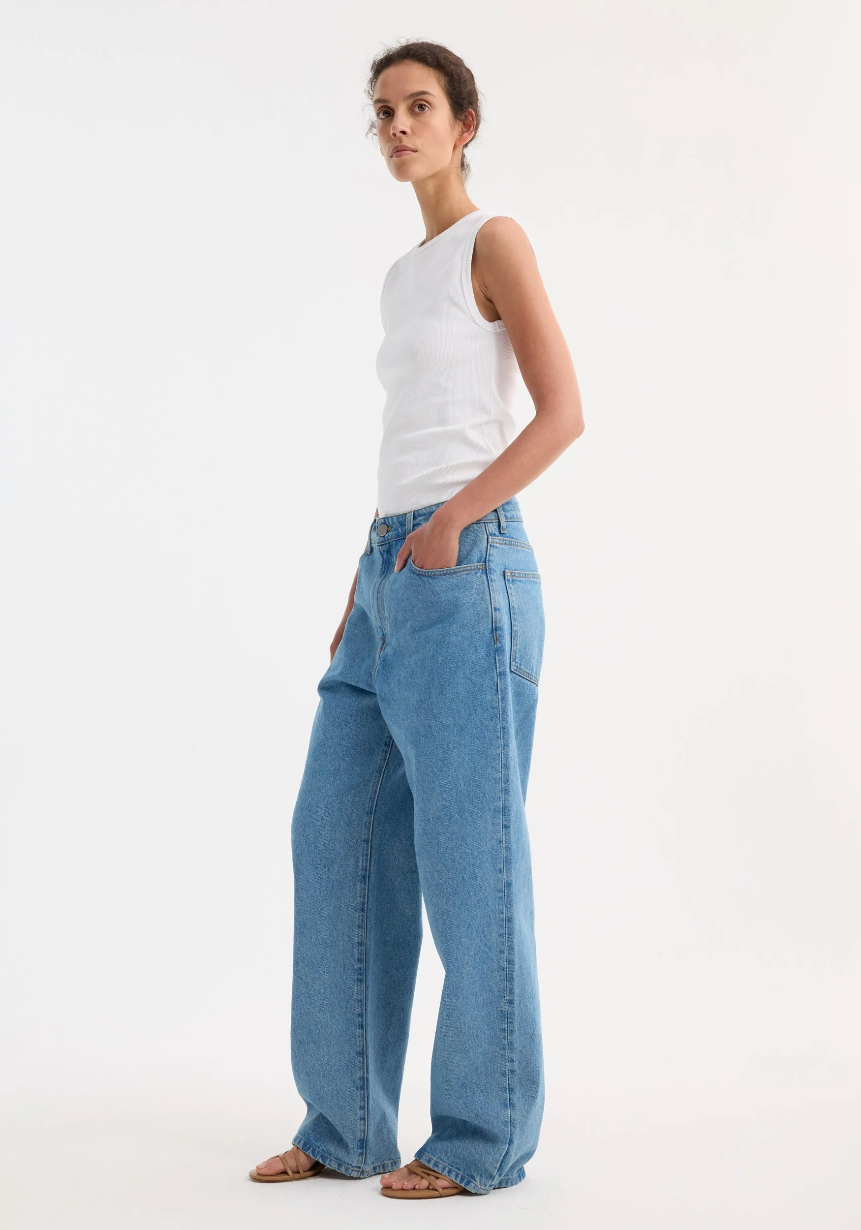 Dense rib tank top | optic white sold by Rohe product image thumbnail 2