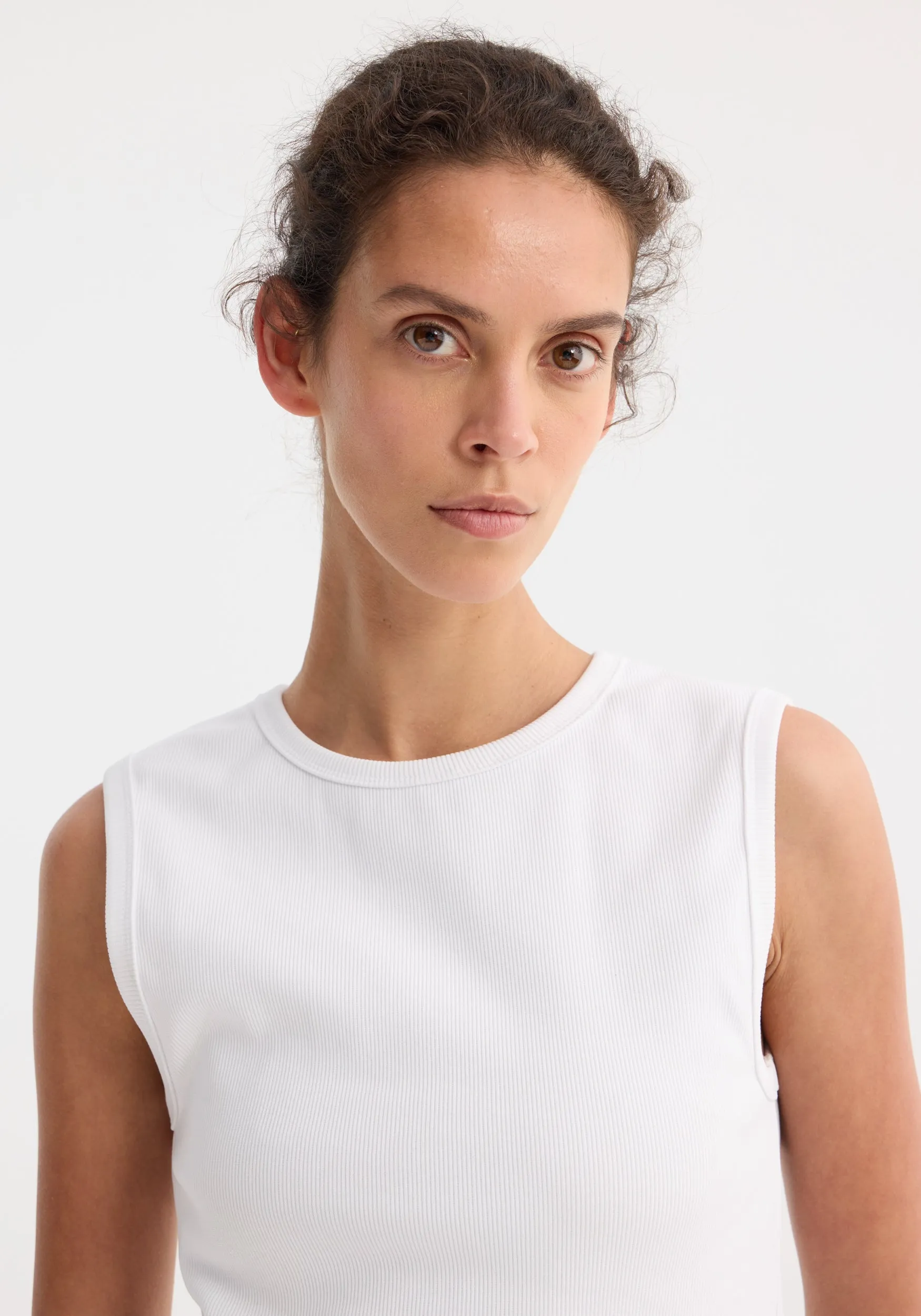 Dense rib tank top | optic white sold by Rohe product image thumbnail 4