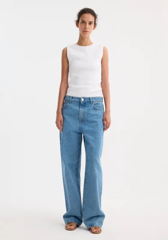 Dense rib tank top | optic white made by Rohe