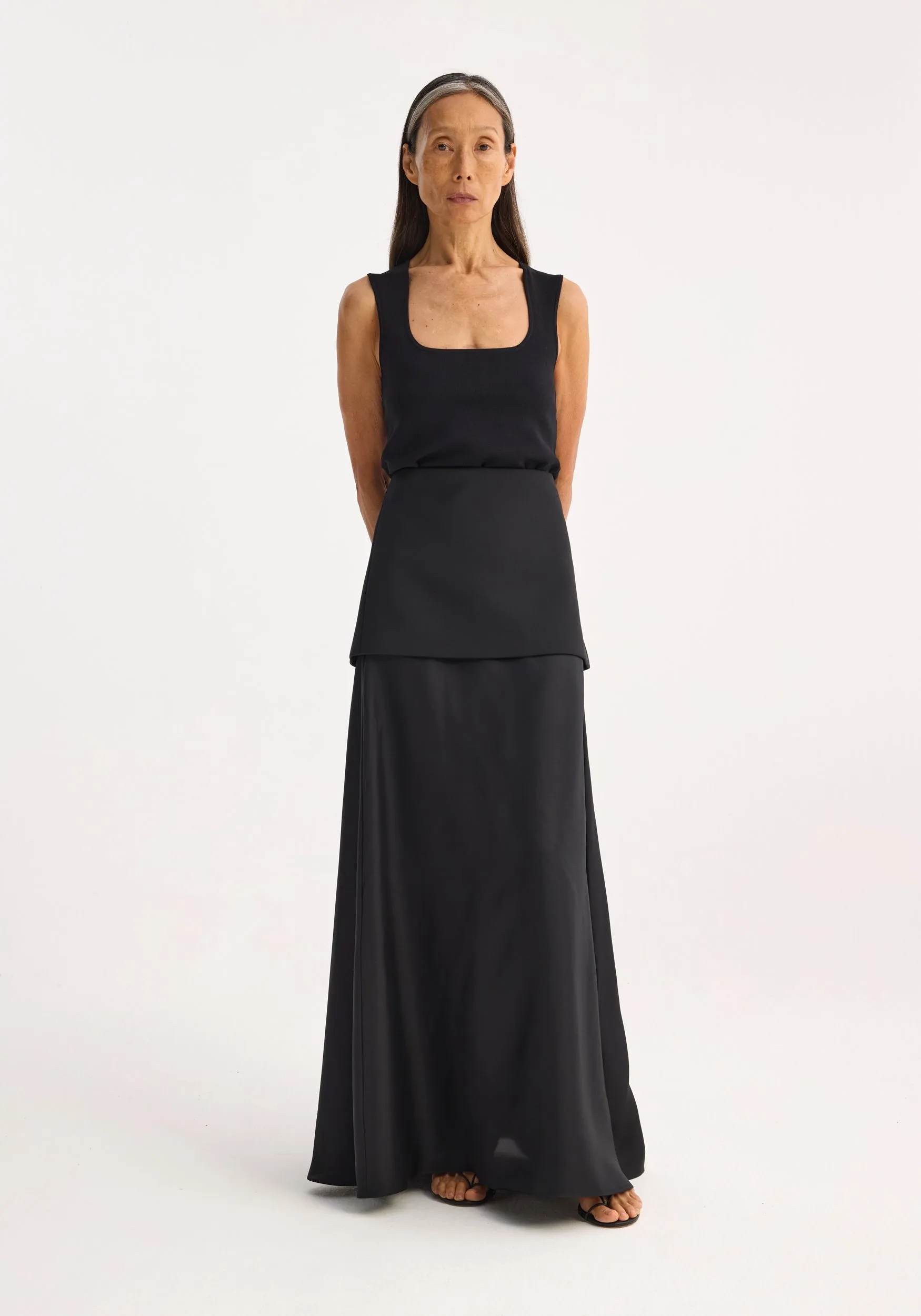 Bustier shaped knitted top | black sold by Rohe product image thumbnail 2