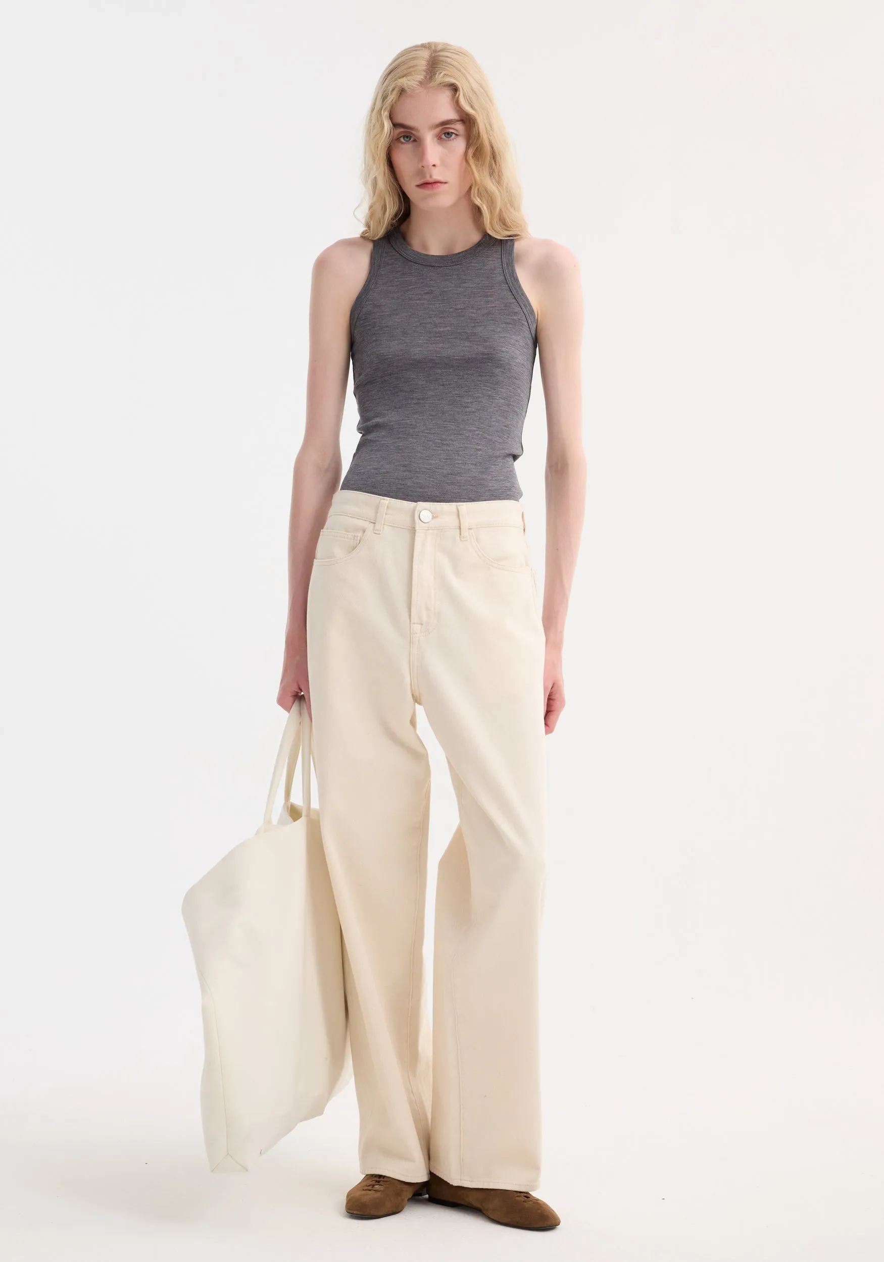 Signature baggy fit denim | ecru sold by Rohe