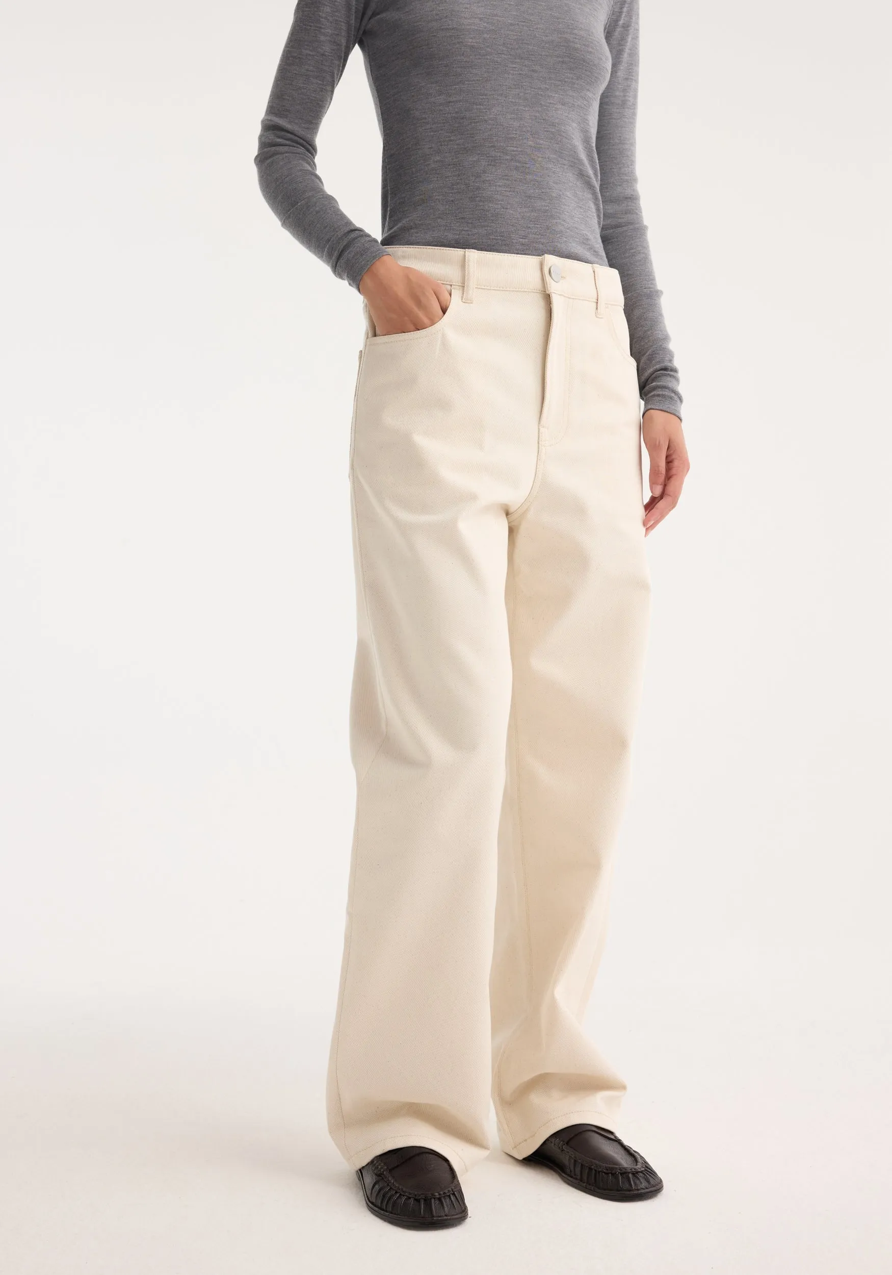 Signature baggy fit denim | ecru sold by Rohe product image thumbnail 5