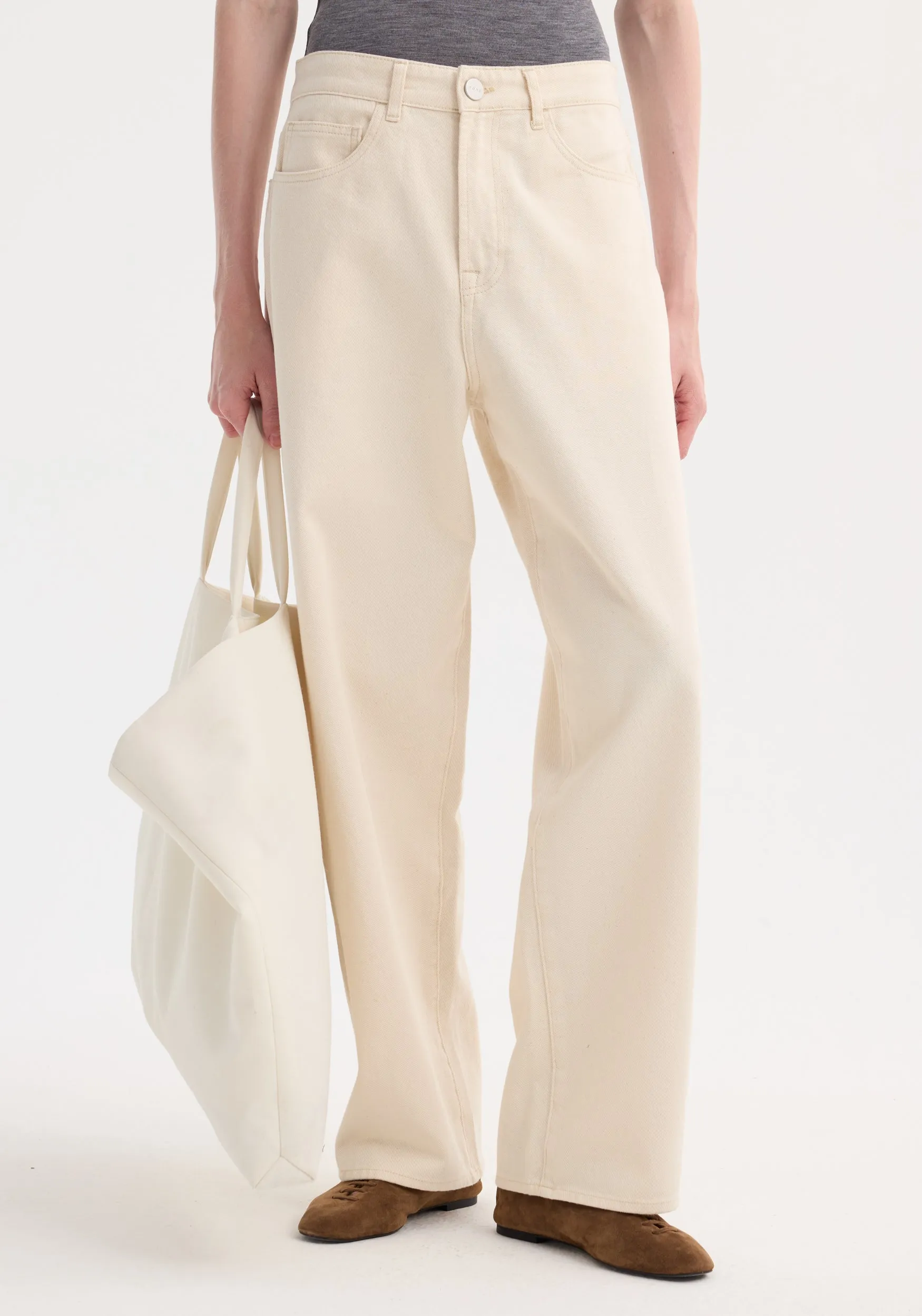 Signature baggy fit denim | ecru sold by Rohe product image thumbnail 4