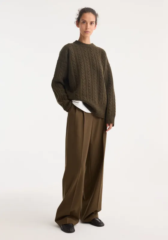 Signature tailored trousers | forest sold by Rohe