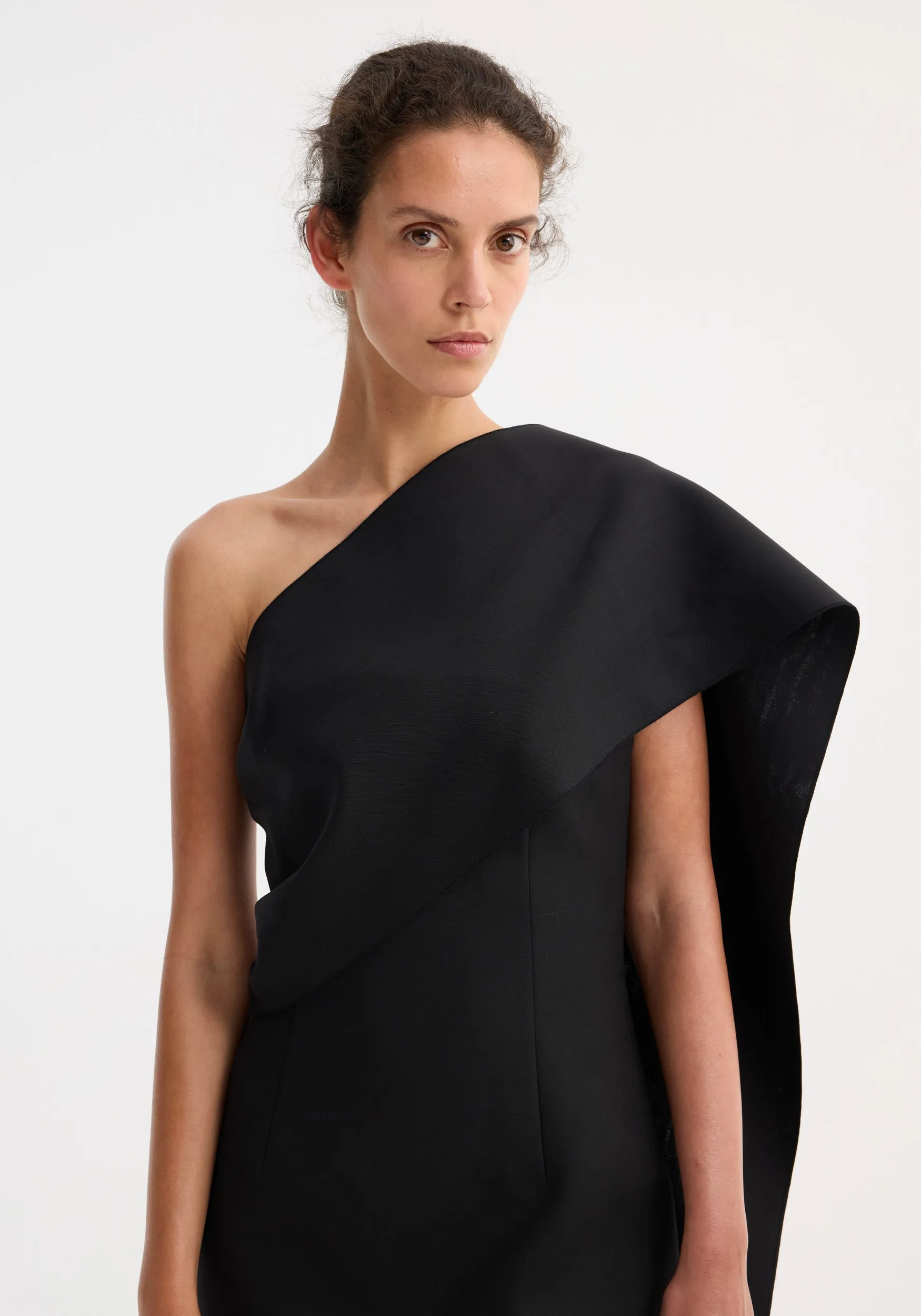 Short sculptural sash dress | black sold by Rohe product image thumbnail 2