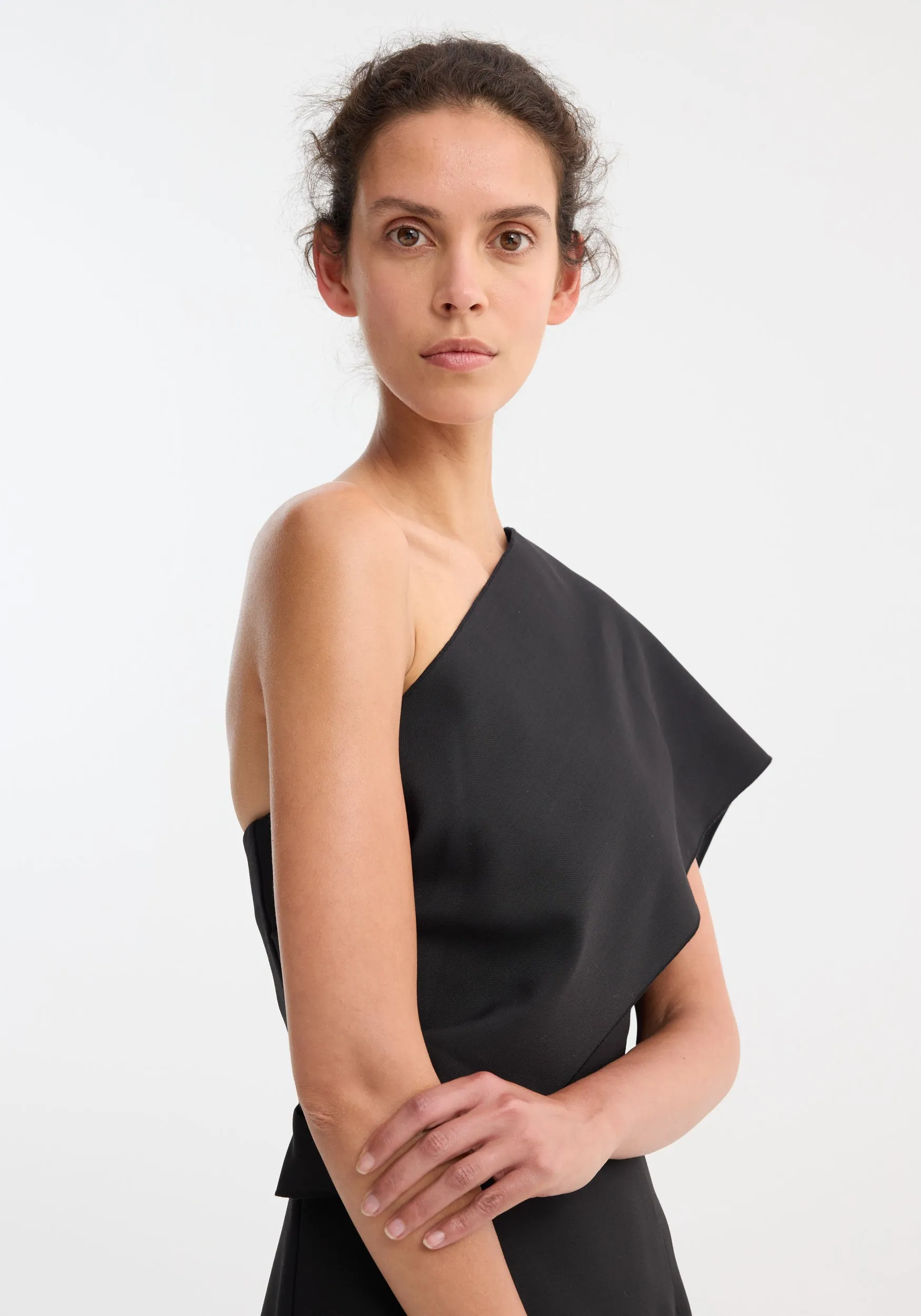 Short sculptural sash dress | black sold by Rohe product image thumbnail 4