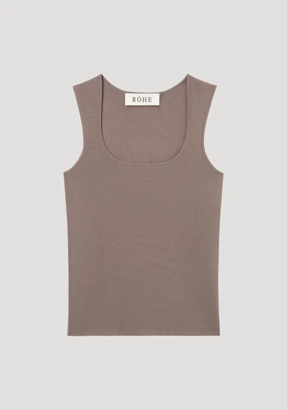Bustier shaped knitted top | taupe made by Rohe