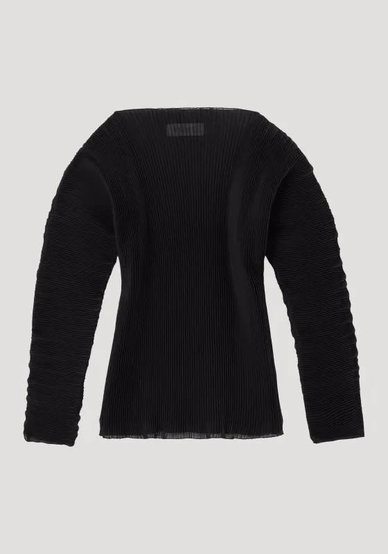 Sculptural plissé top | black made by Rohe