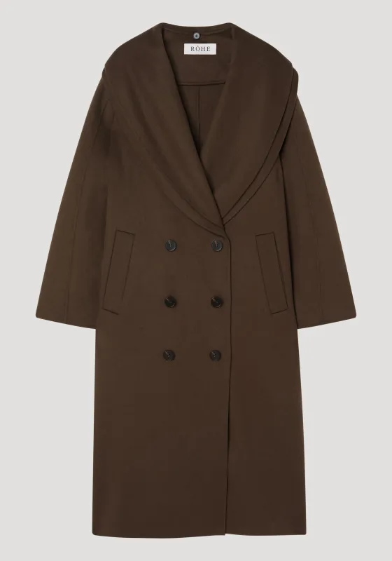 Signature double-faced scarf coat | taupe made by Rohe