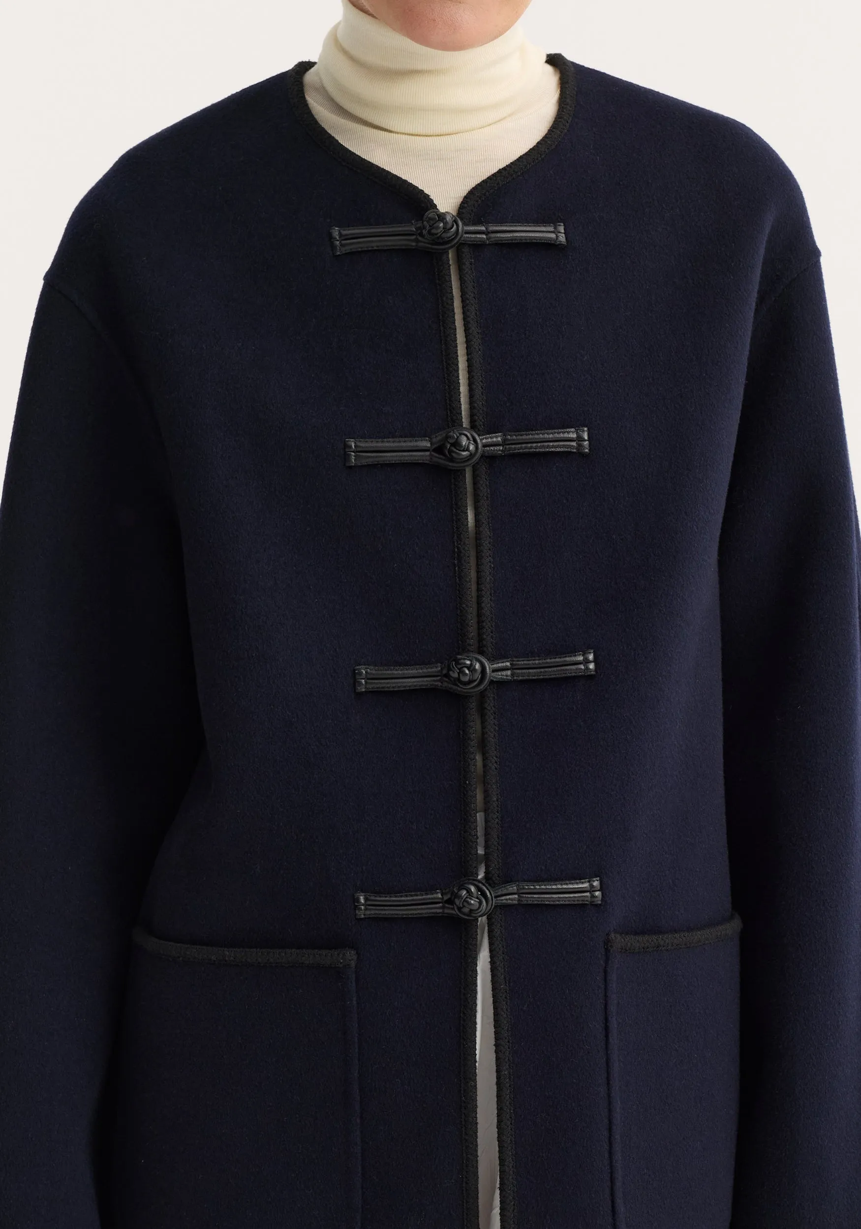 Double-faced wool pankou jacket | navy sold by Rohe product image thumbnail 3
