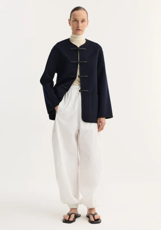 Double-faced wool pankou jacket | navy made by Rohe