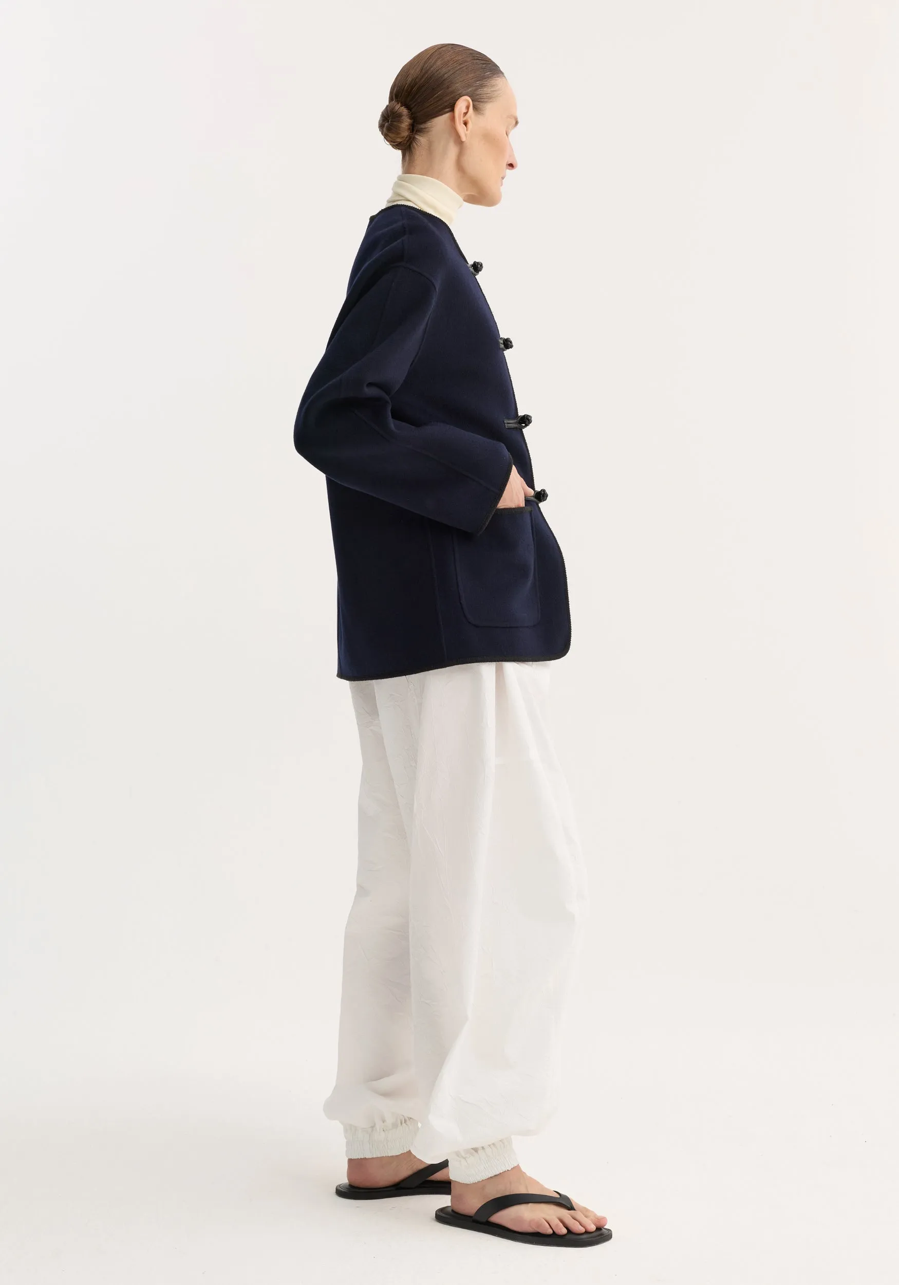 Double-faced wool pankou jacket | navy sold by Rohe product image thumbnail 4