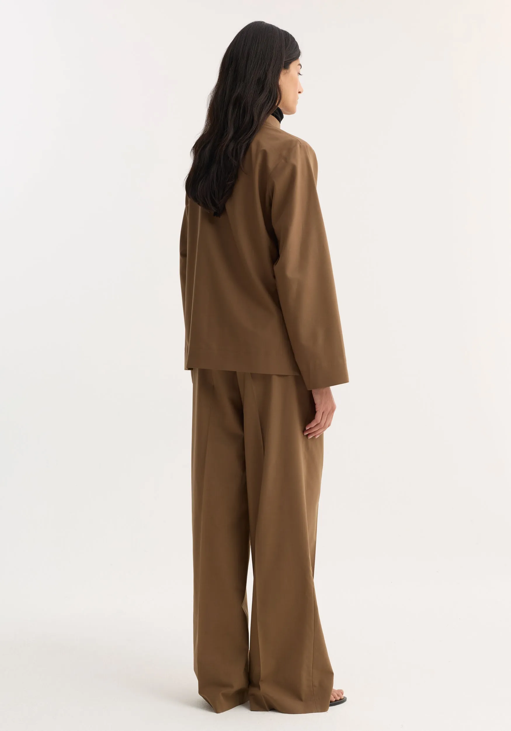 Pankou closure jacket | mocha sold by Rohe product image thumbnail 5