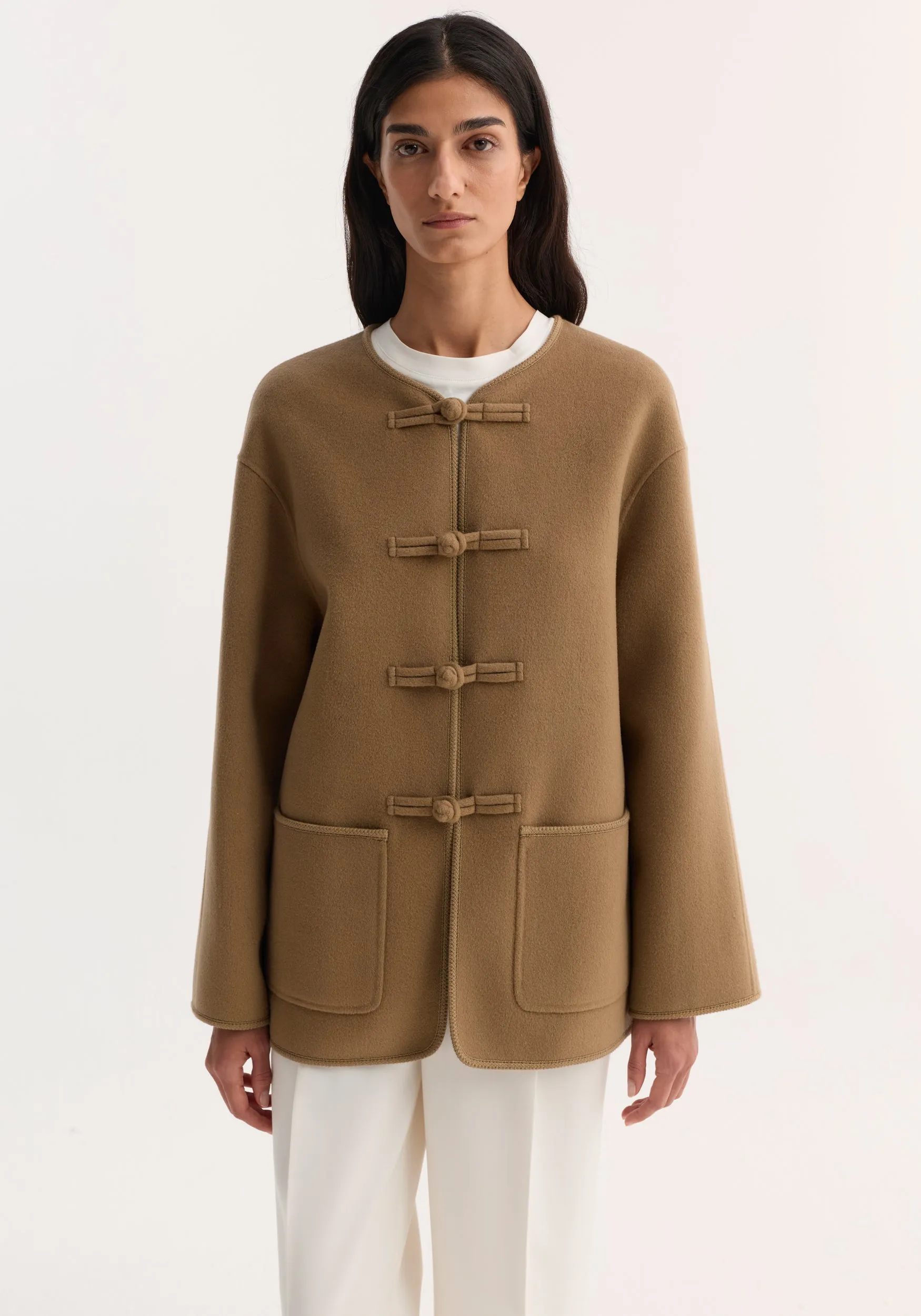 Double-faced wool pankou jacket | camel sold by Rohe product image thumbnail 2