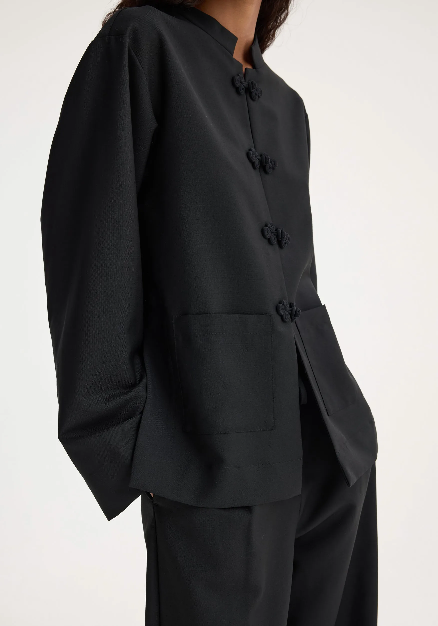 Pankou closure jacket | black sold by Rohe product image thumbnail 4