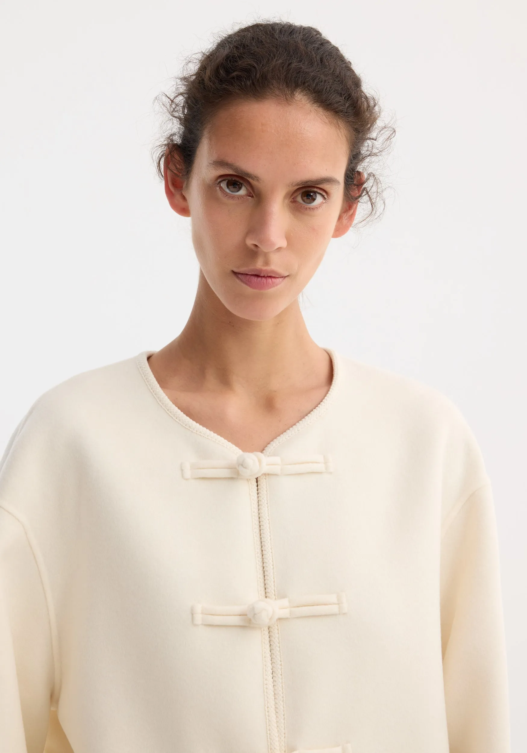 Double-faced wool pankou jacket | off white sold by Rohe product image thumbnail 5