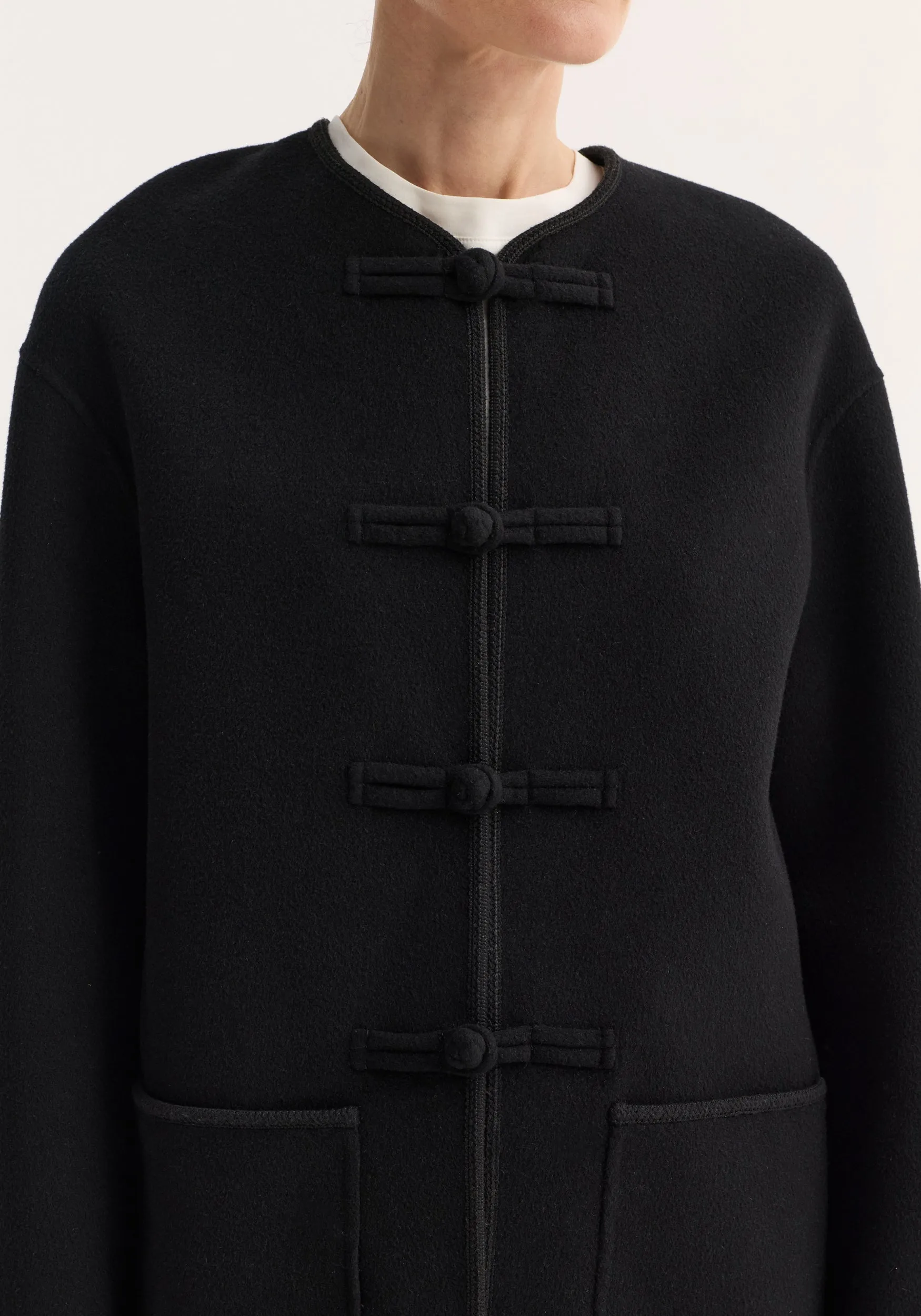 Double-faced wool pankou jacket | black sold by Rohe product image thumbnail 5