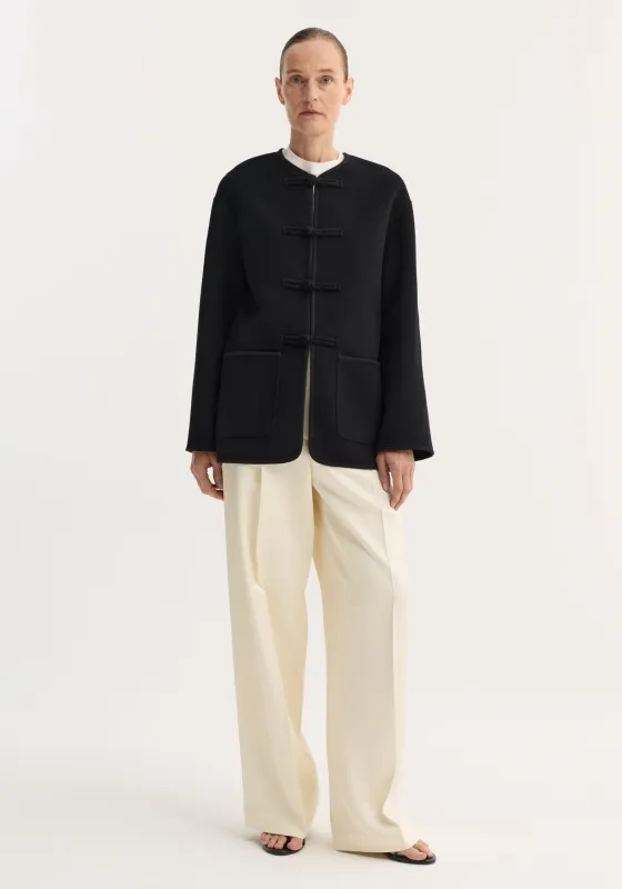 Double-faced wool pankou jacket | black made by Rohe