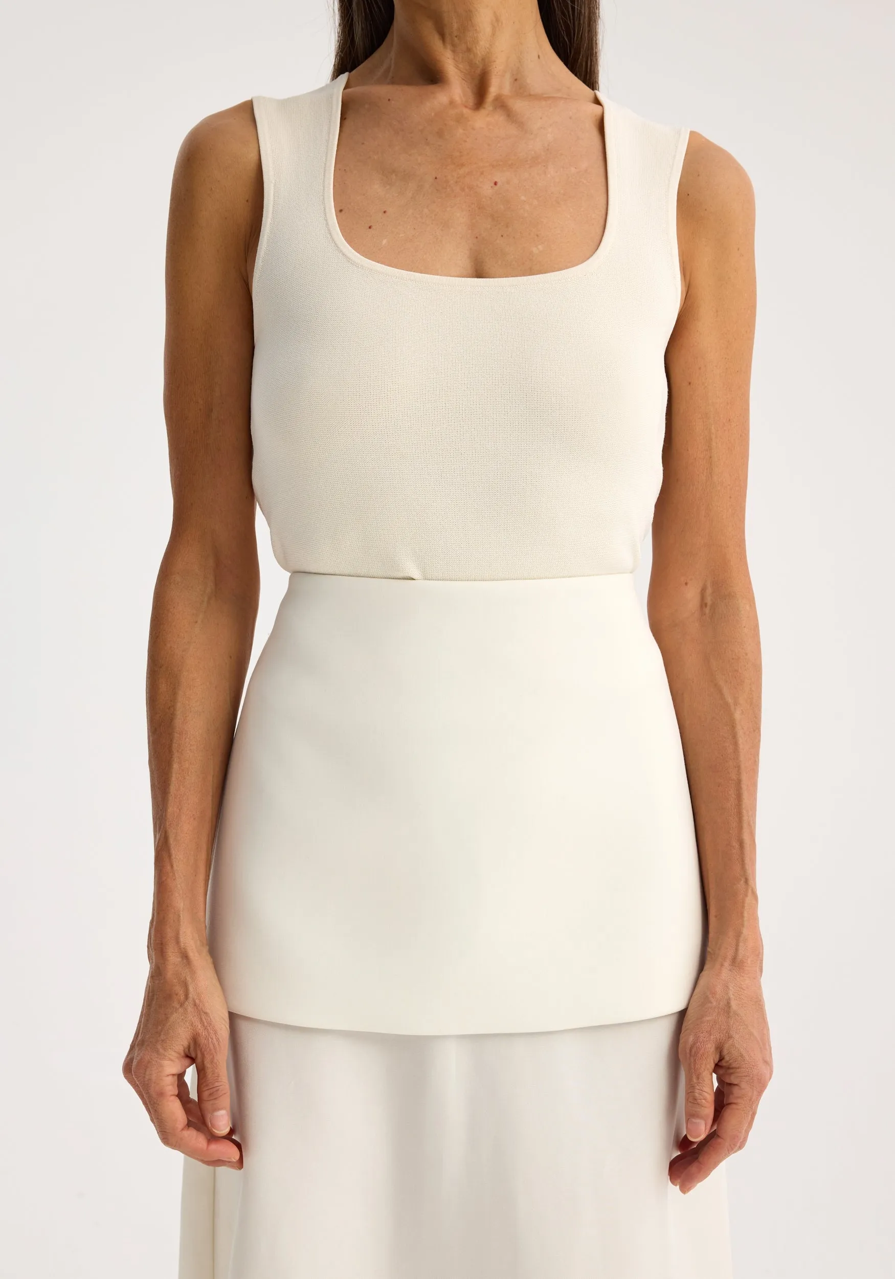 Bustier shaped knitted top | off white sold by Rohe product image thumbnail 2