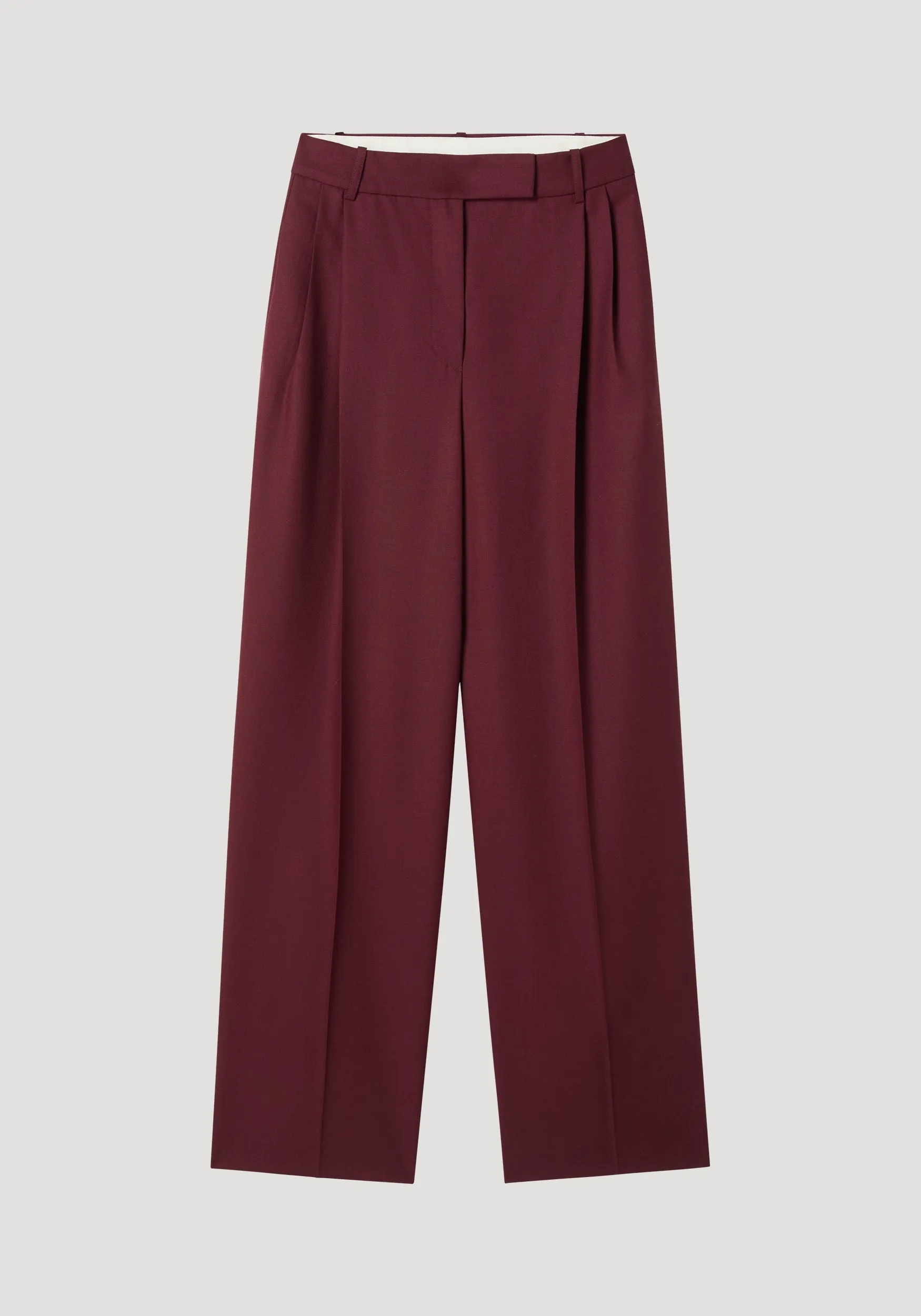 Mid-waist tailored trousers | burgundy sold by Rohe