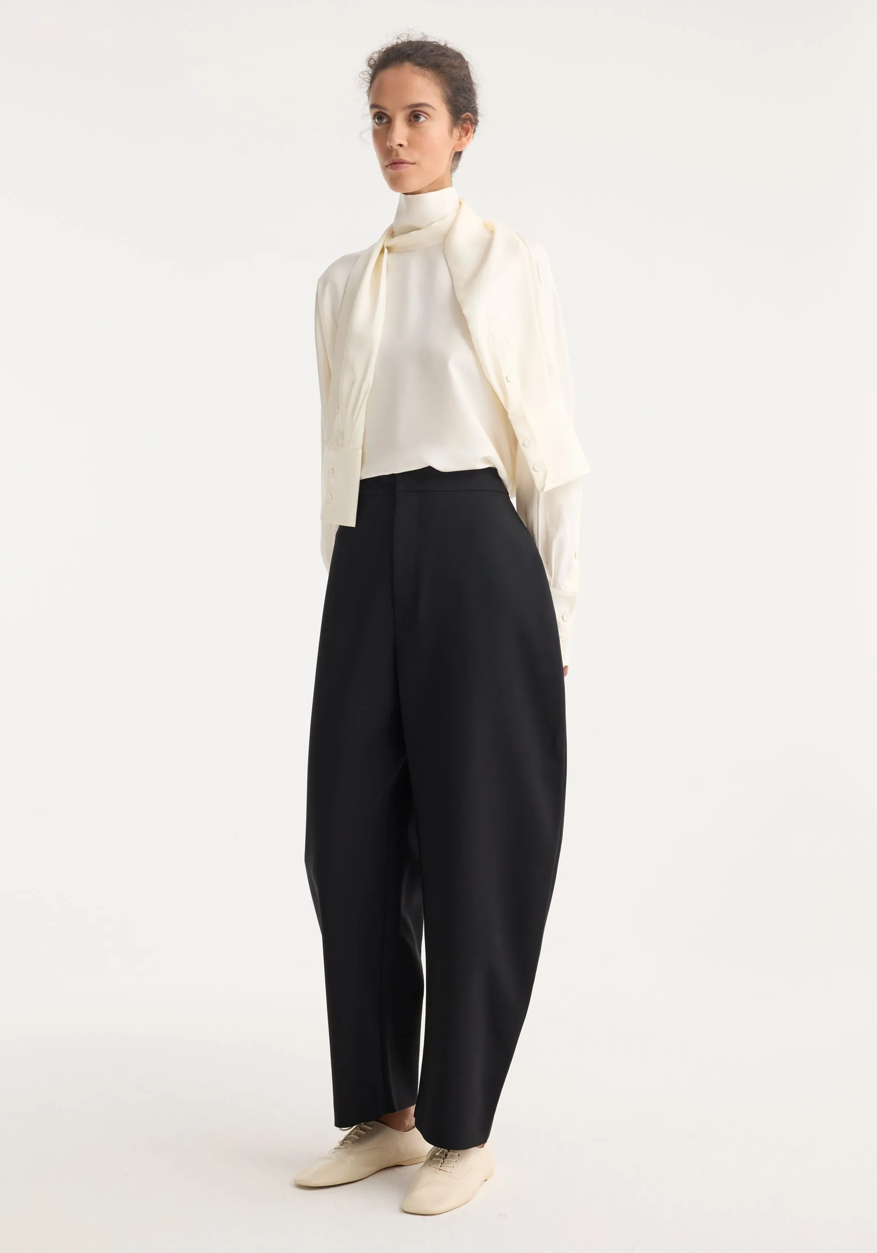 Sculptural trousers | black sold by Rohe product image thumbnail 3