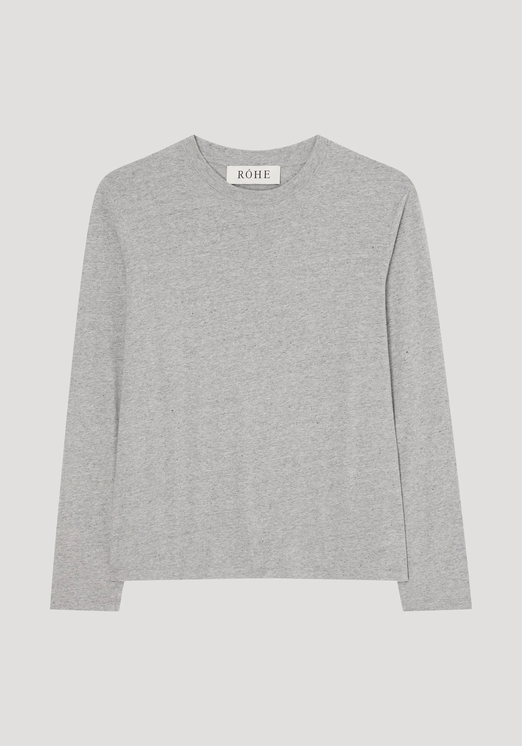 Slub melange cotton long sleeve | light grey melange sold by Rohe product image thumbnail 5