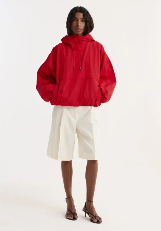Volume silk-blend anorak | red sold by Rohe