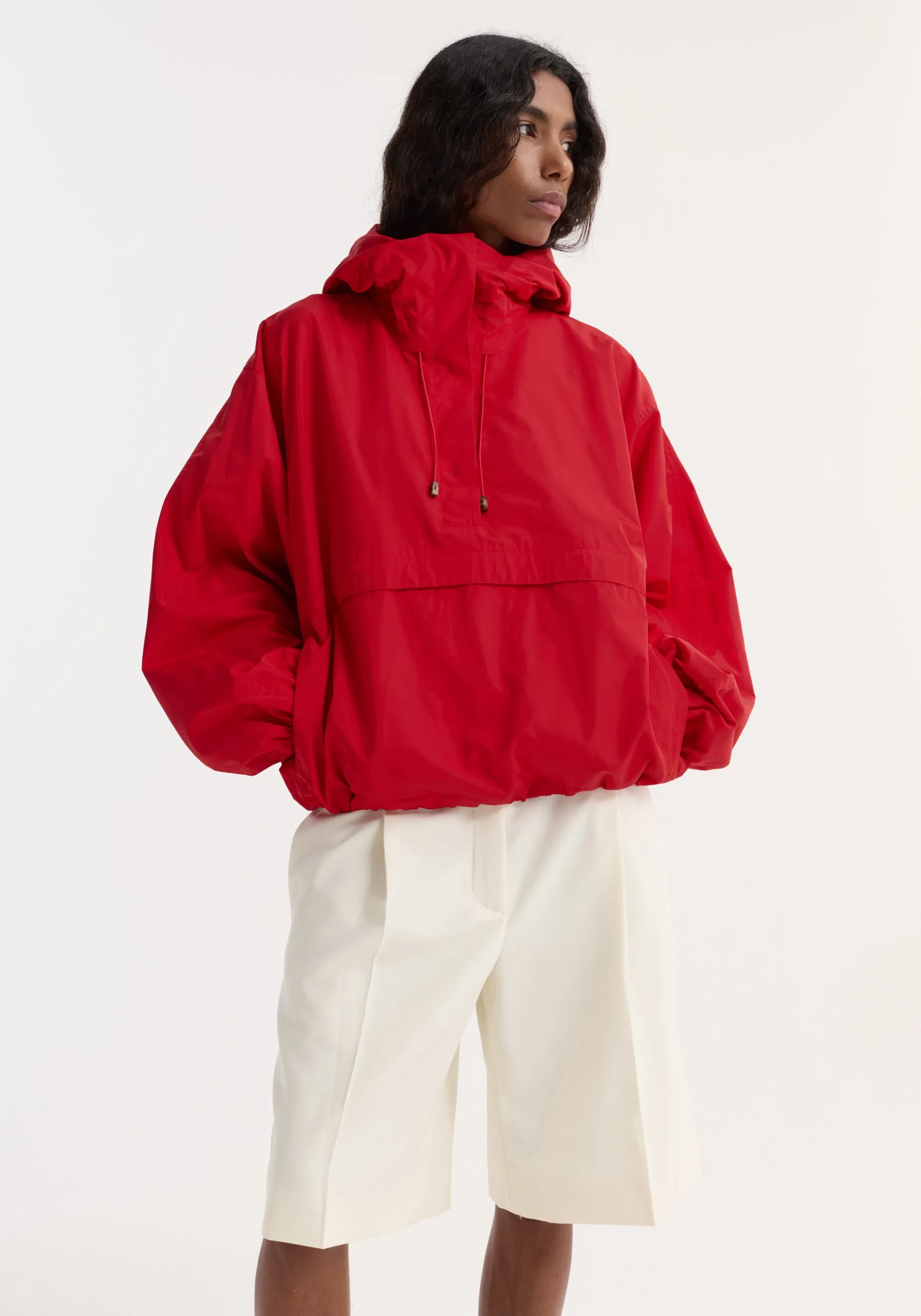 Volume silk-blend anorak | red sold by Rohe product image thumbnail 2