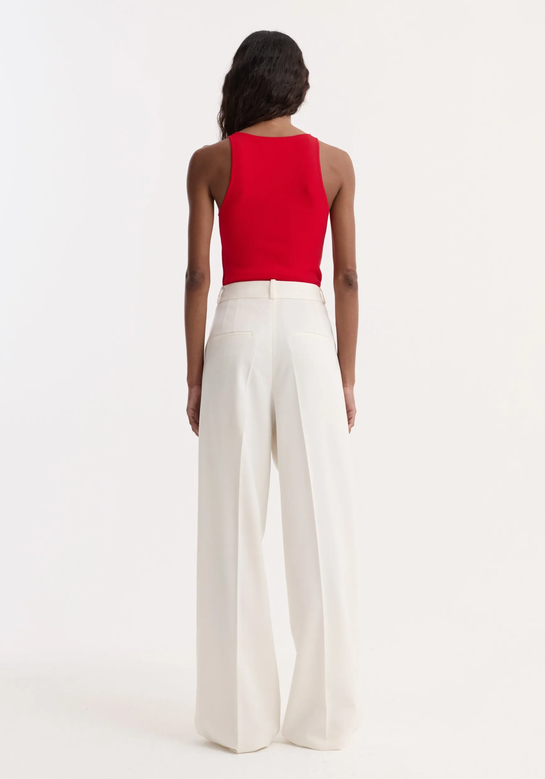 Scoop neck knitted top | red sold by Rohe product image thumbnail 5